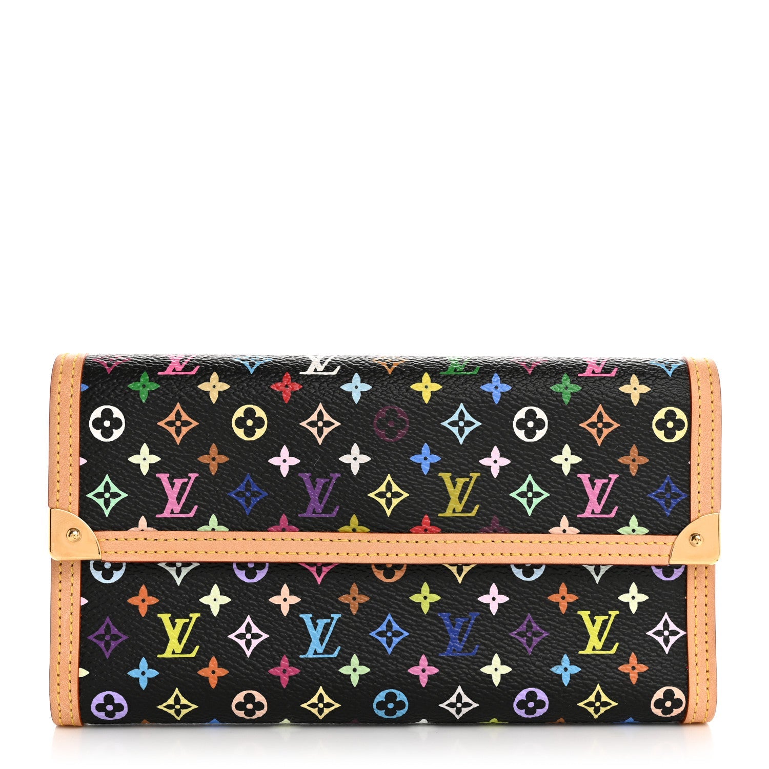Monogram Multicolor Porte Tresor International Wallet Black