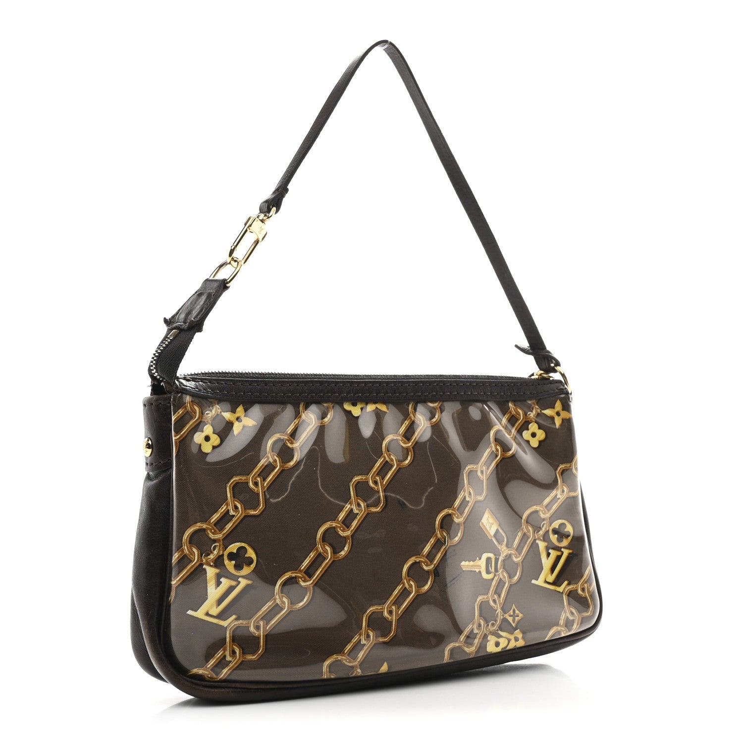 Monogram Charms Pochette Accessories Brown