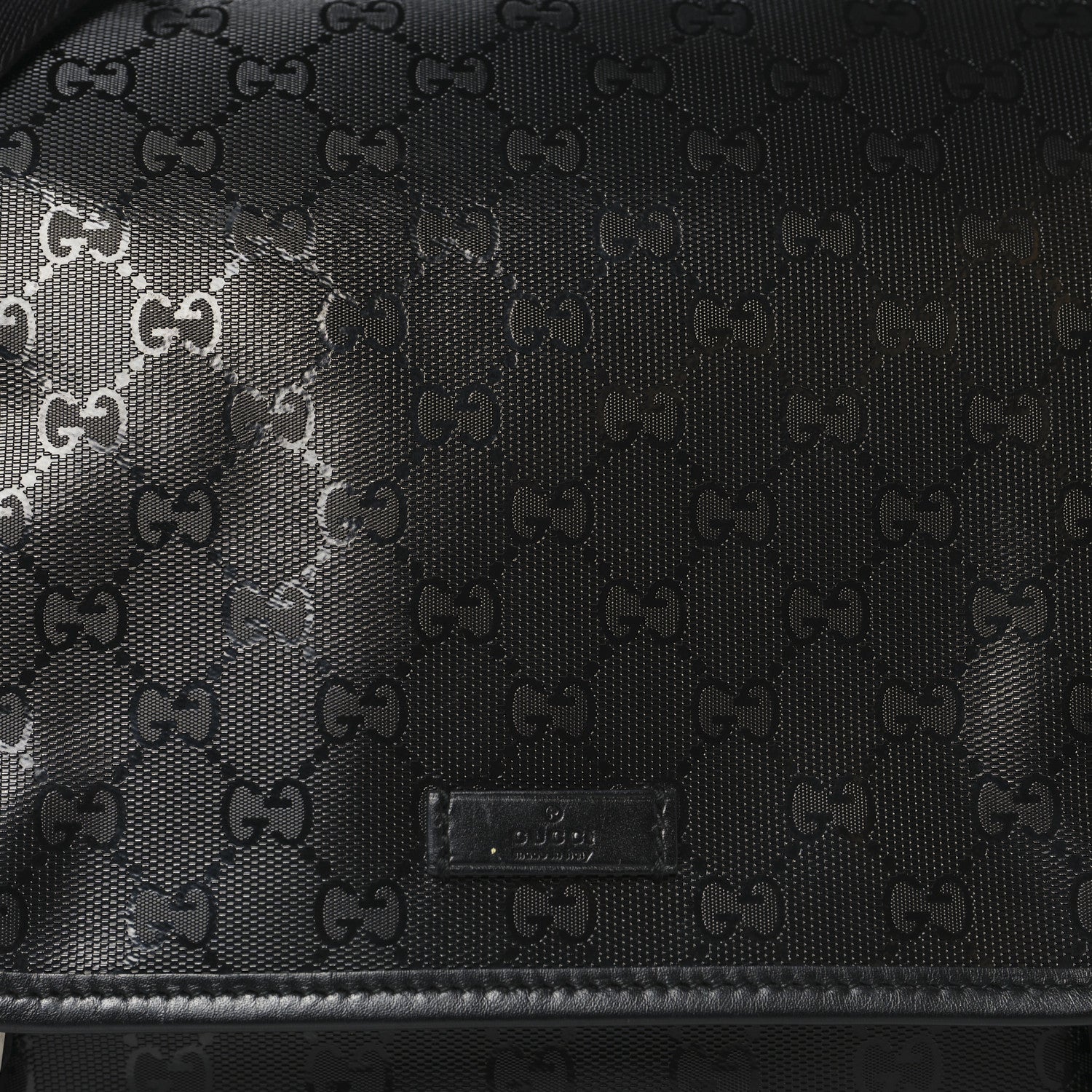 Imprime Monogram Medium Double Buckle Flap Messenger Bag Black
