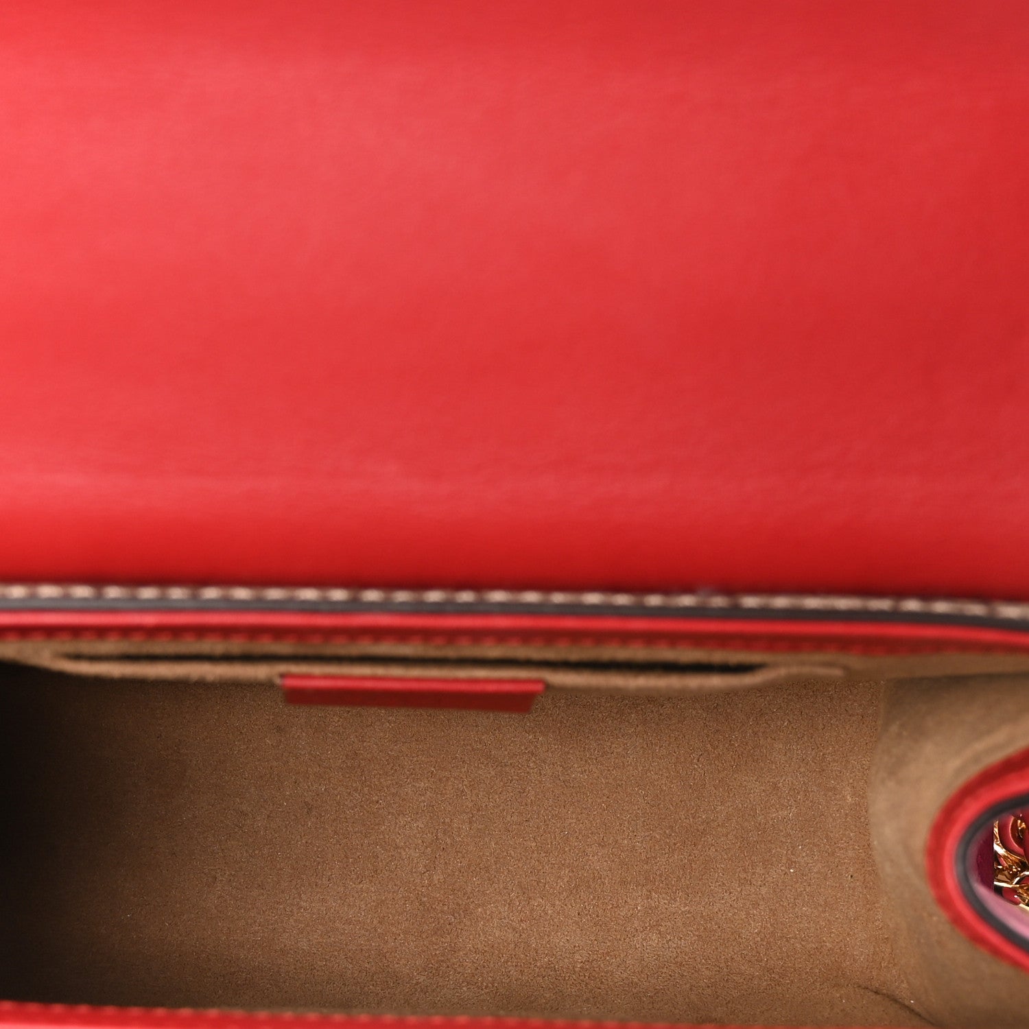 GG Supreme Monogram Calfskin Small Padlock Shoulder Bag Beige Hibiscus Red New Rosette