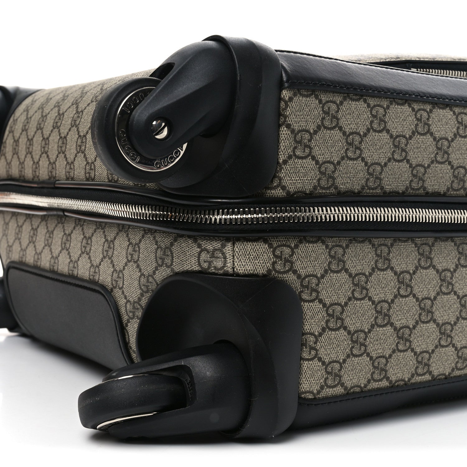 GG Supreme Monogram Calfskin Carry On Trolley Beige Ebony Black