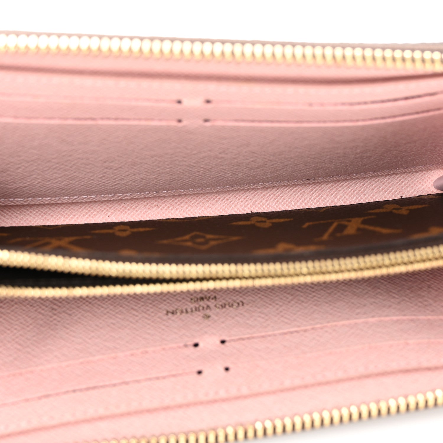 Monogram Clemence Wallet Rose Ballerine