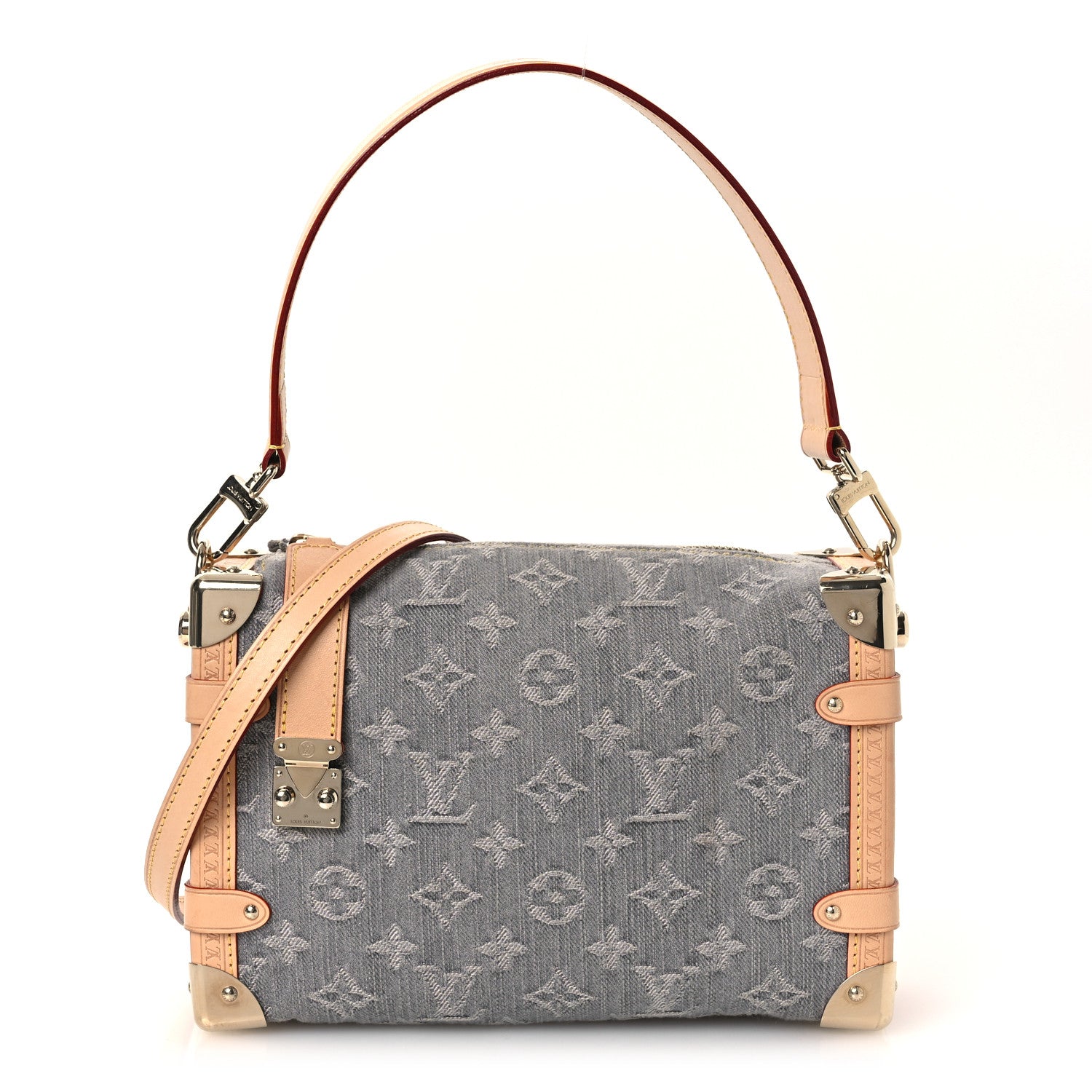 Monogram Denim Side Trunk MM Washed Gray