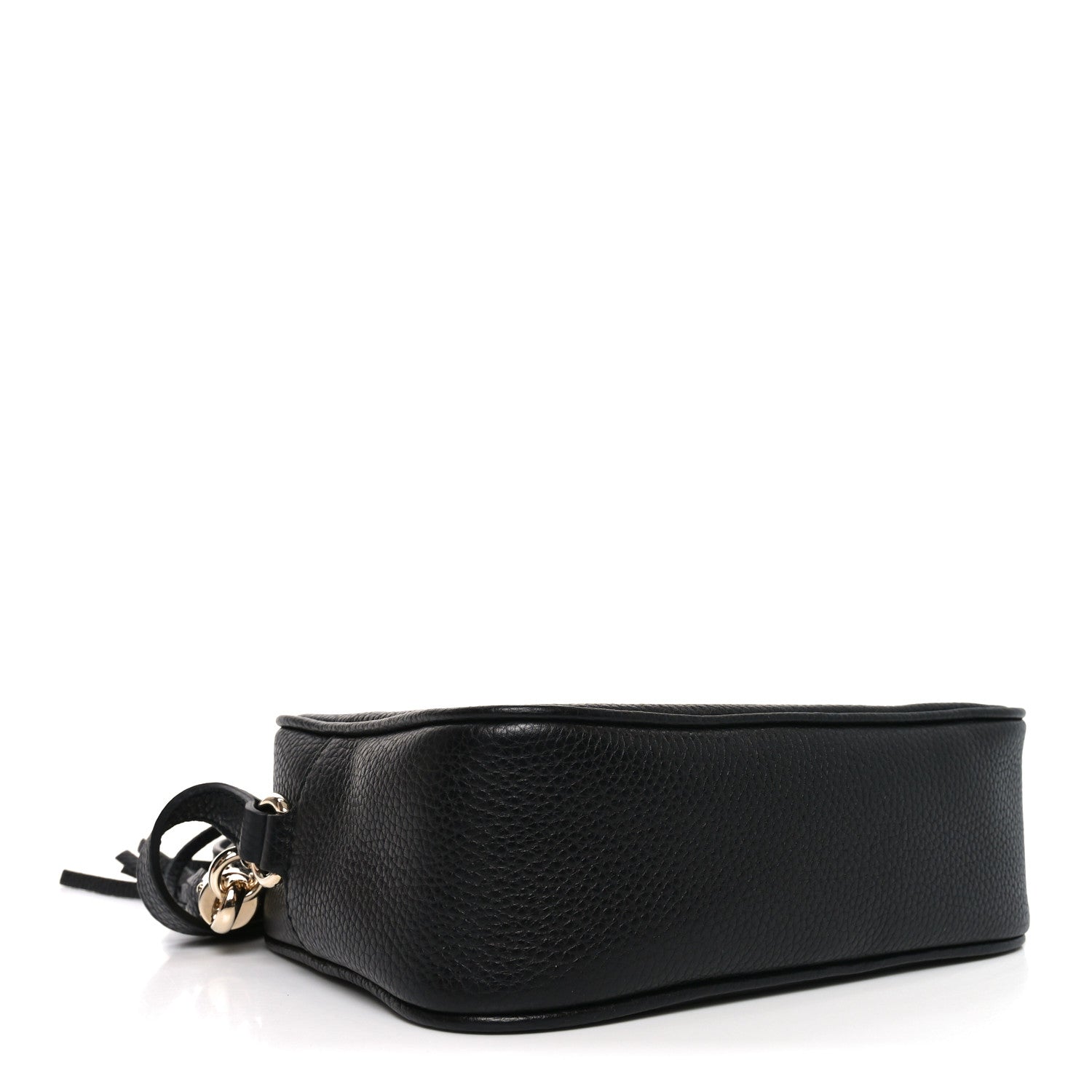 Pebbled Calfskin Small Soho Disco Bag Black