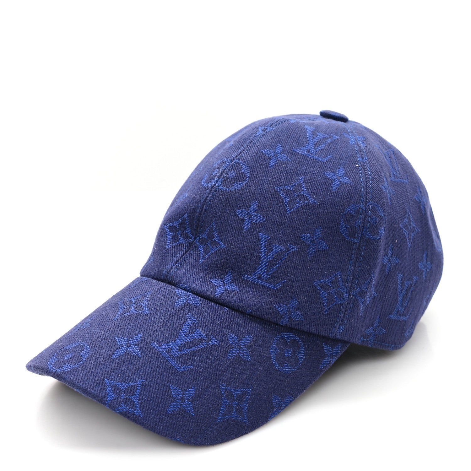 Cotton Monogram Essential Cap M Blue