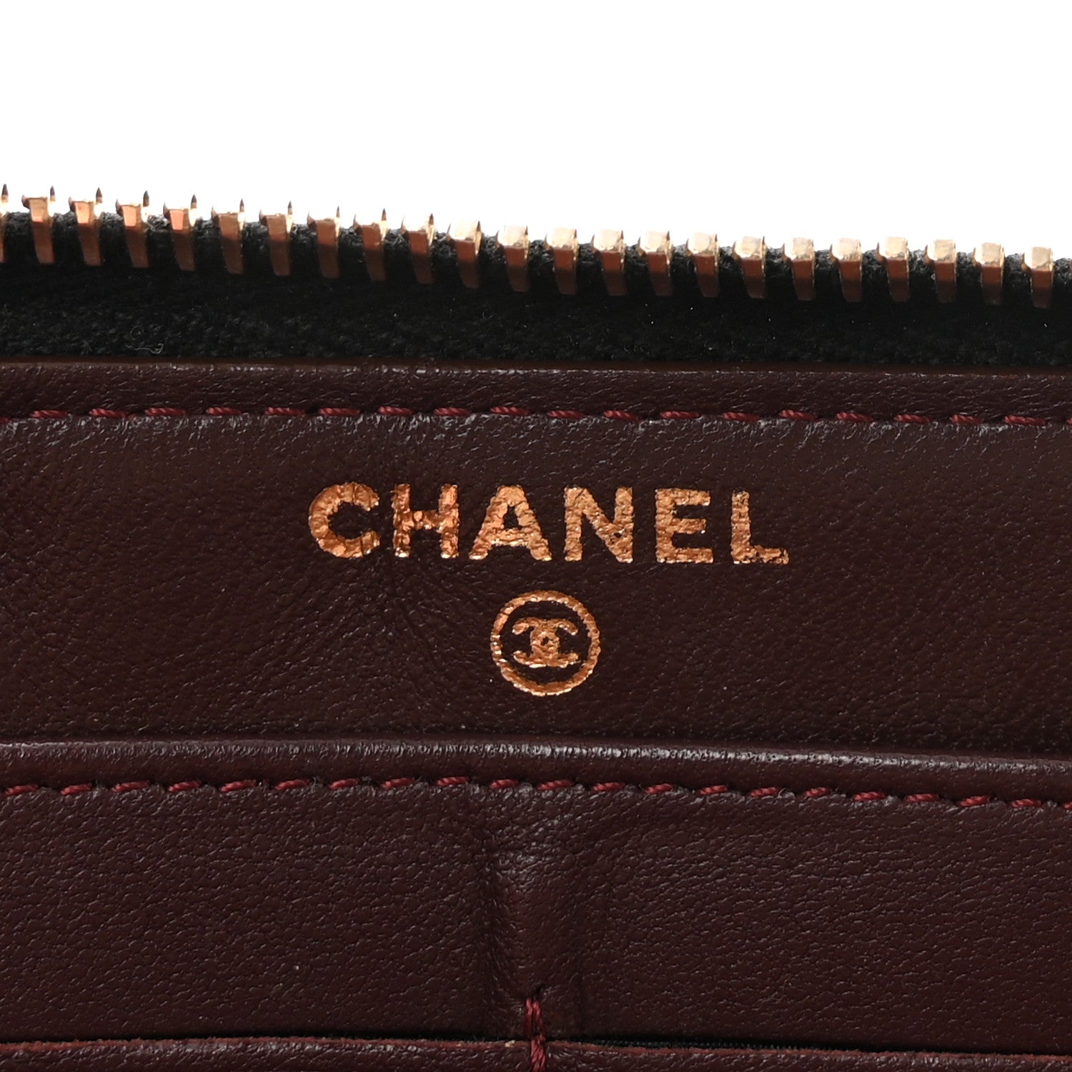 Lambskin Quilted Large Gusset Zip Around Wallet Black