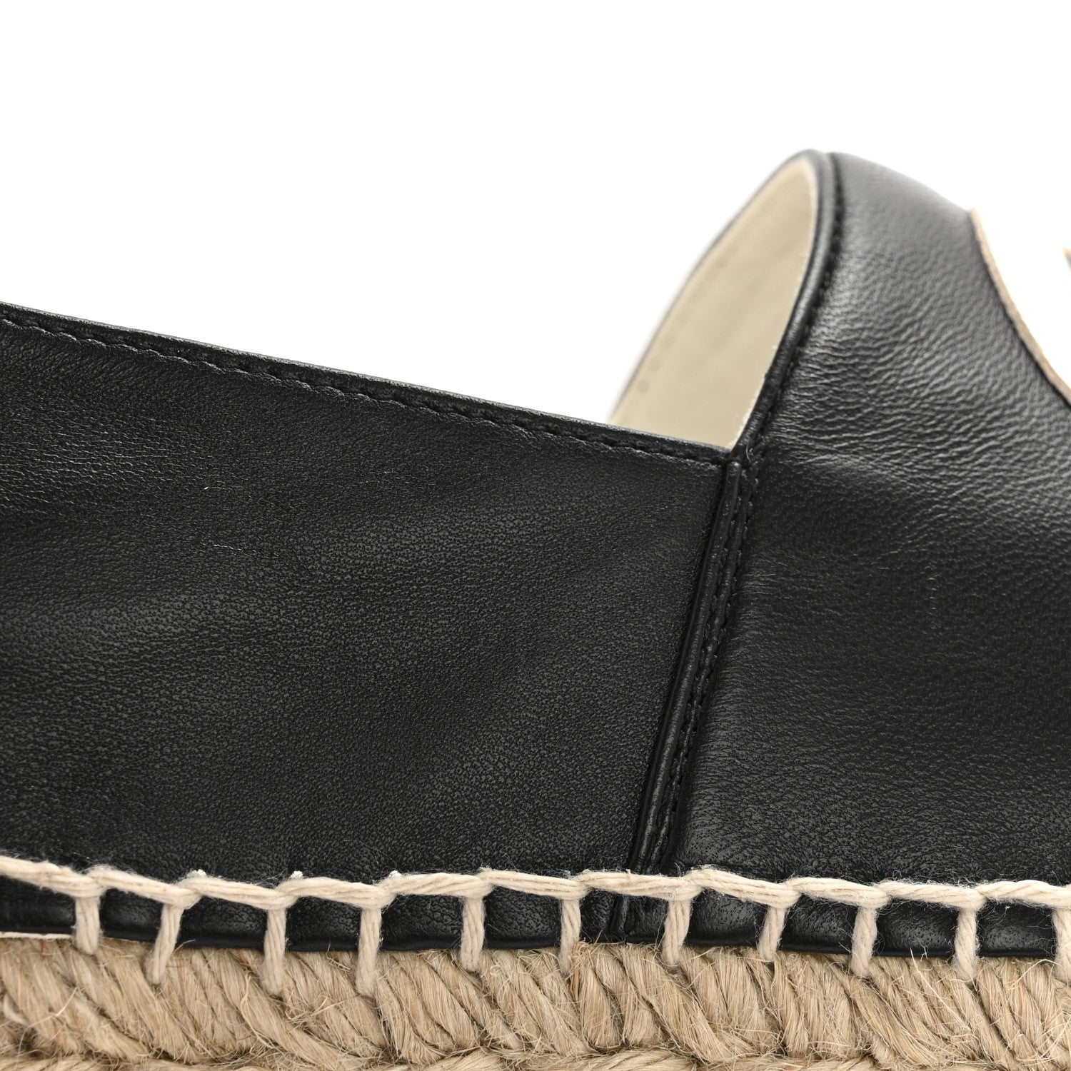 Lambskin CC Espadrilles 41 Black White Grey