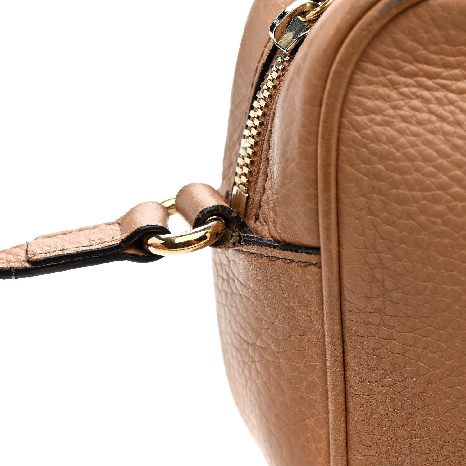 Pebbled Calfskin Small Soho Disco Bag Camelia