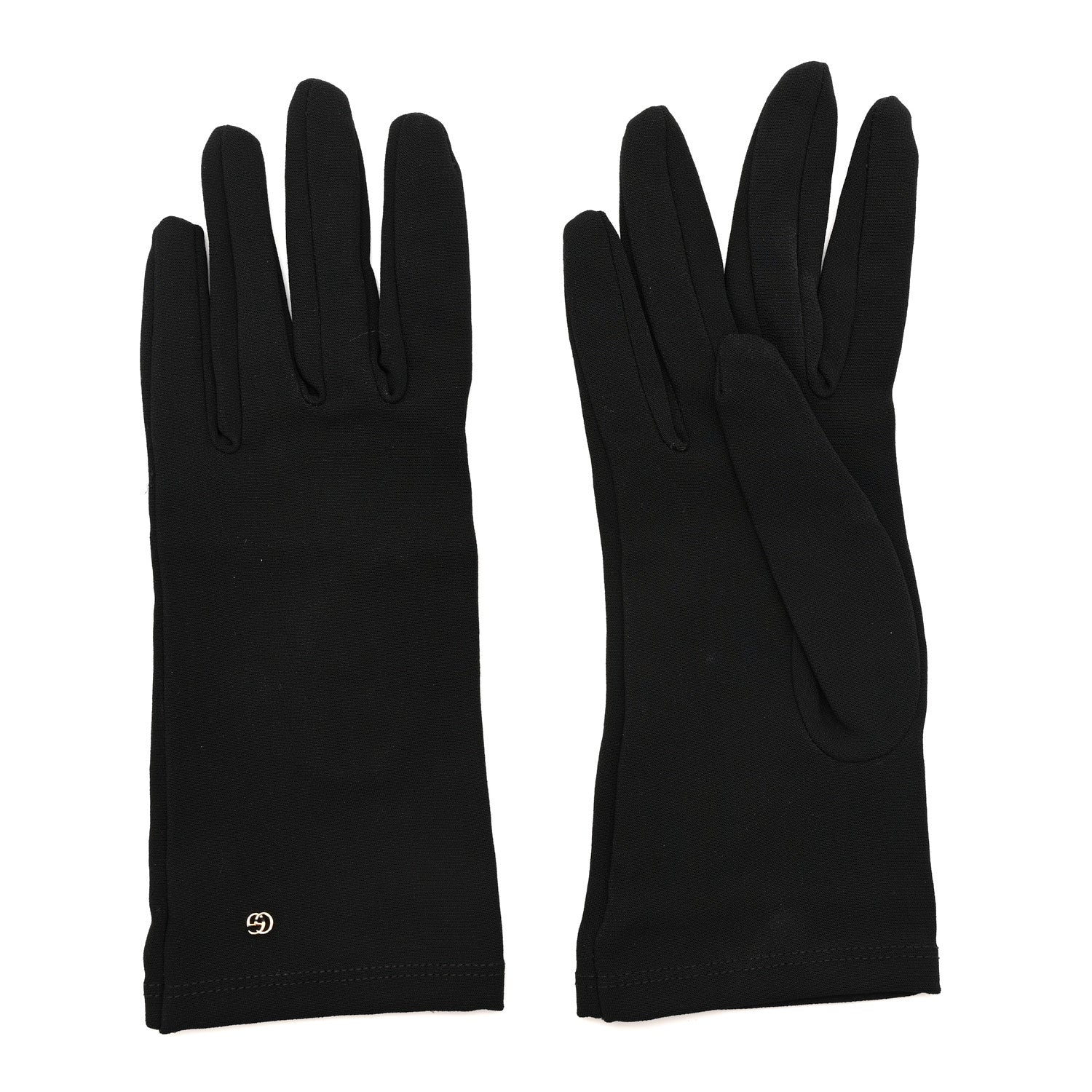 Viscose Interlocking G Cady Gloves 7.5 Black