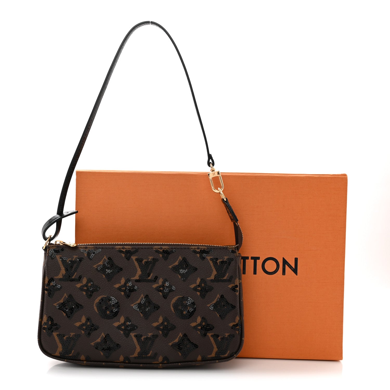 Monogram Sequins Pochette Accessories Black