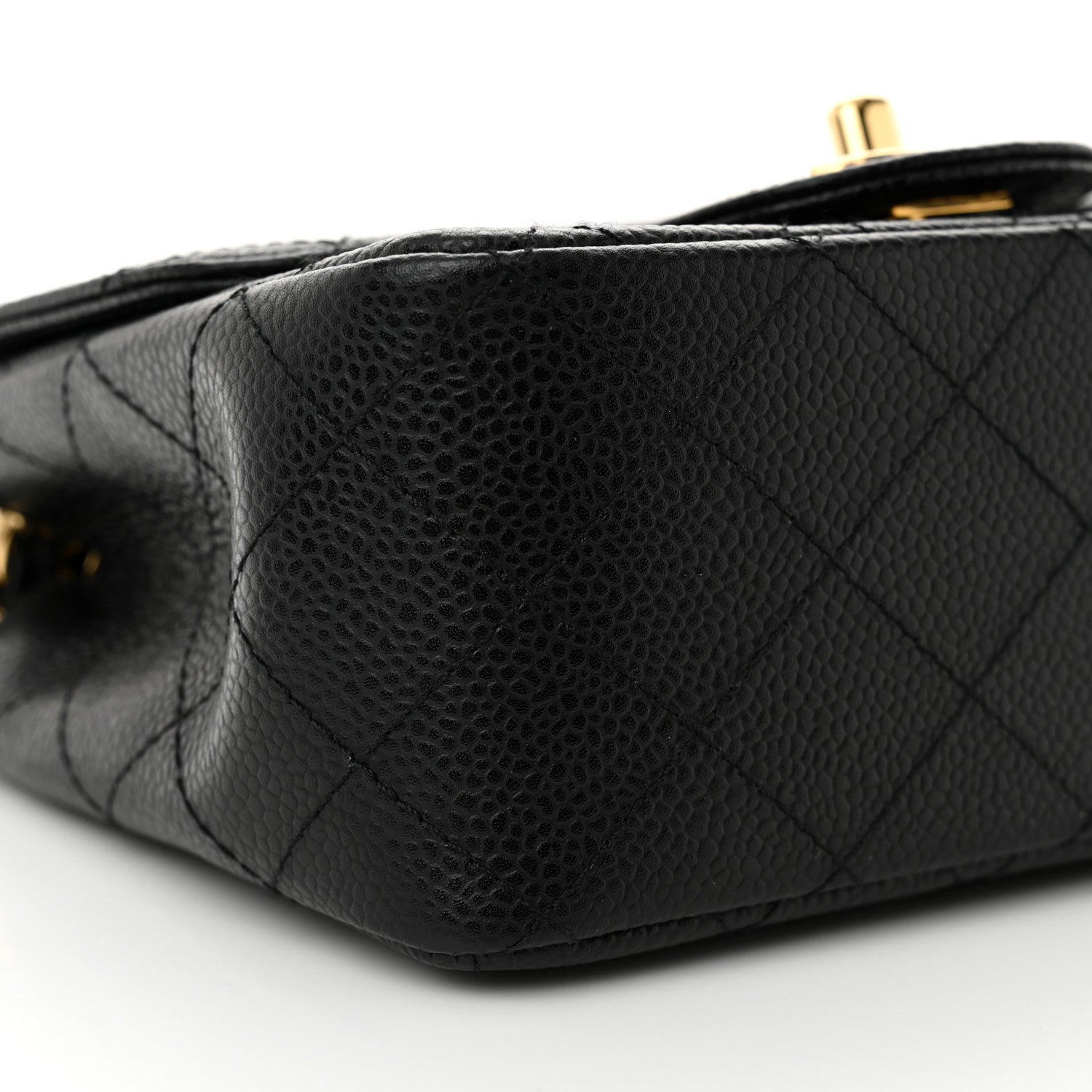 Caviar Quilted Mini Square Flap Black