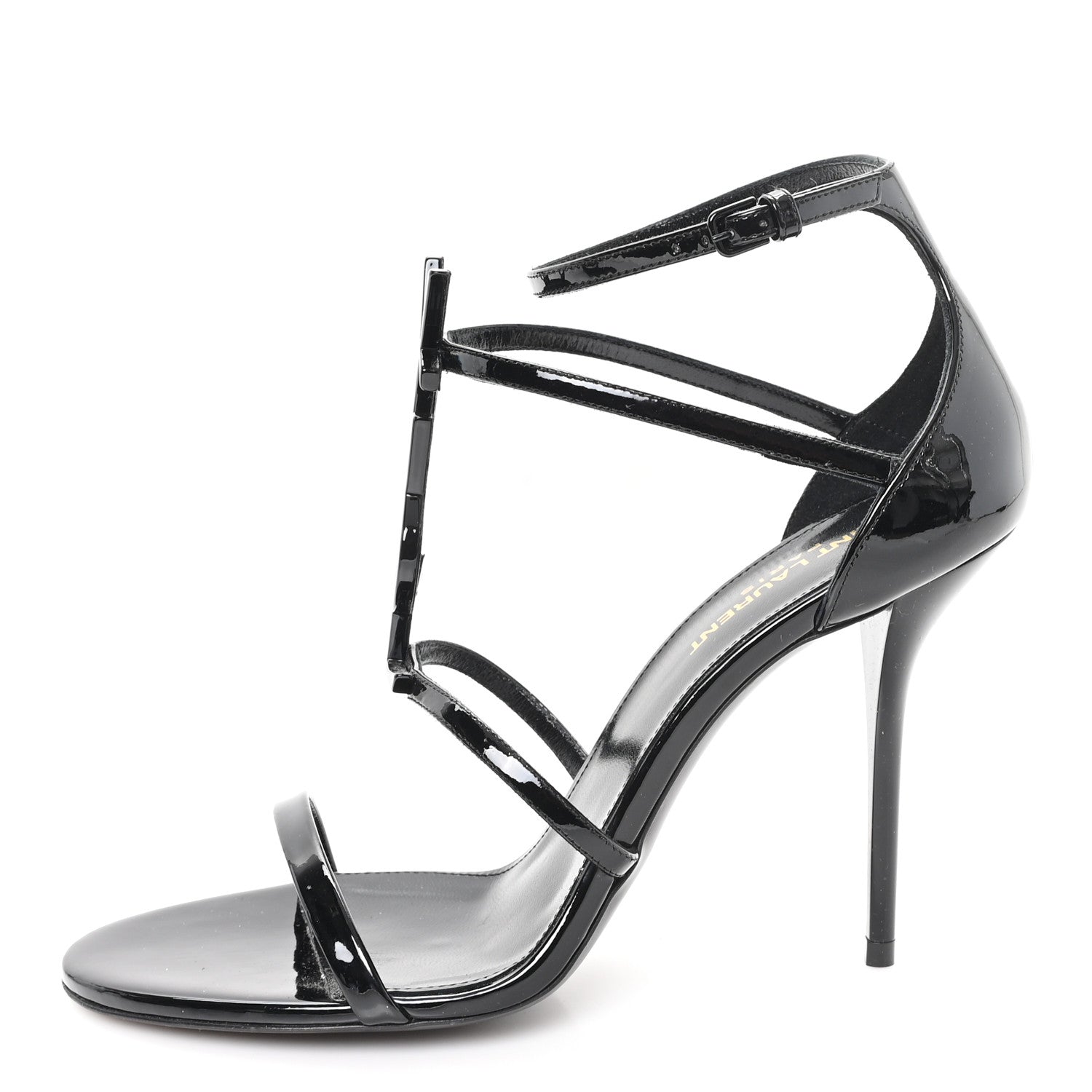 Patent Cassandra 100 Ankle Strap Sandals 38.5 Black