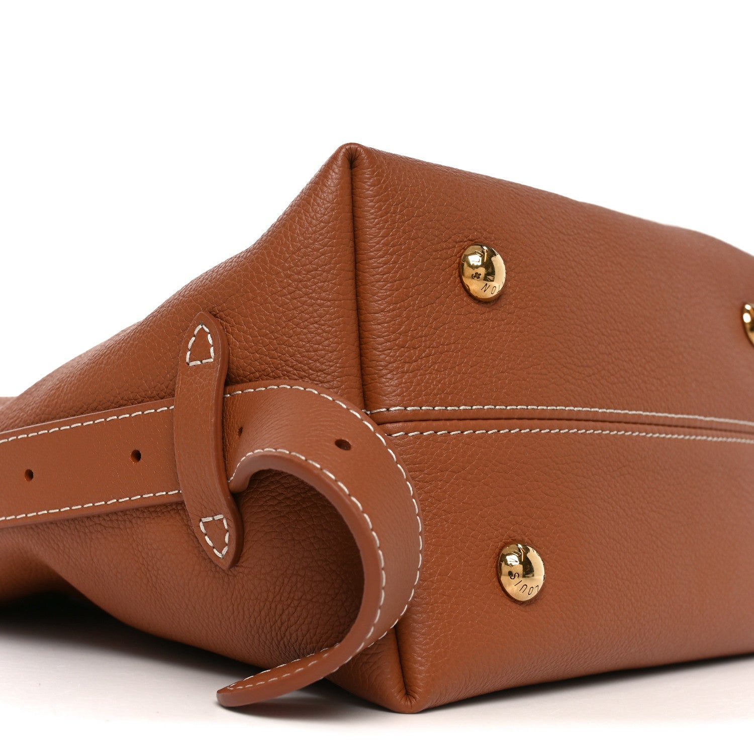 Grained Calfskin Low Key Hobo PM Cognac