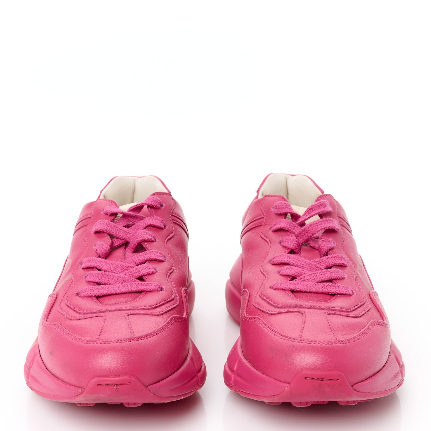 Calfskin Logo Womens Rhyton Sneakers 35 Box Pink