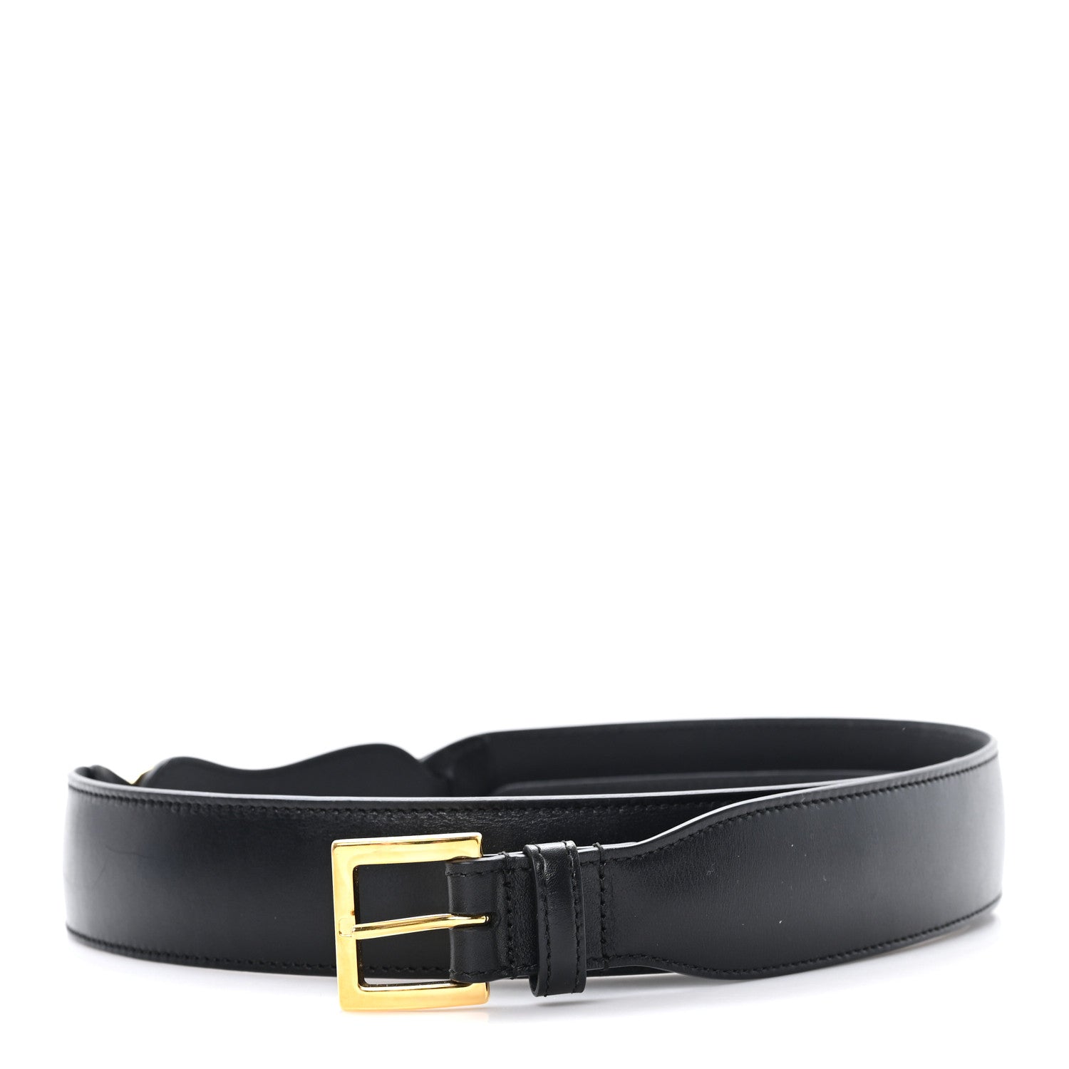 Efesto Leather Horsebit 25mm Belt 95 38 Black
