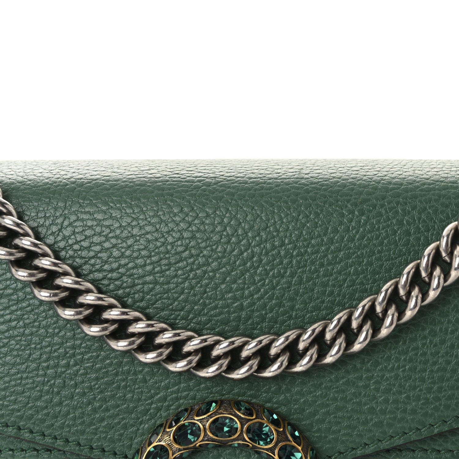 Pebbled Calfskin Small Dionysus Shoulder Bag Emerald