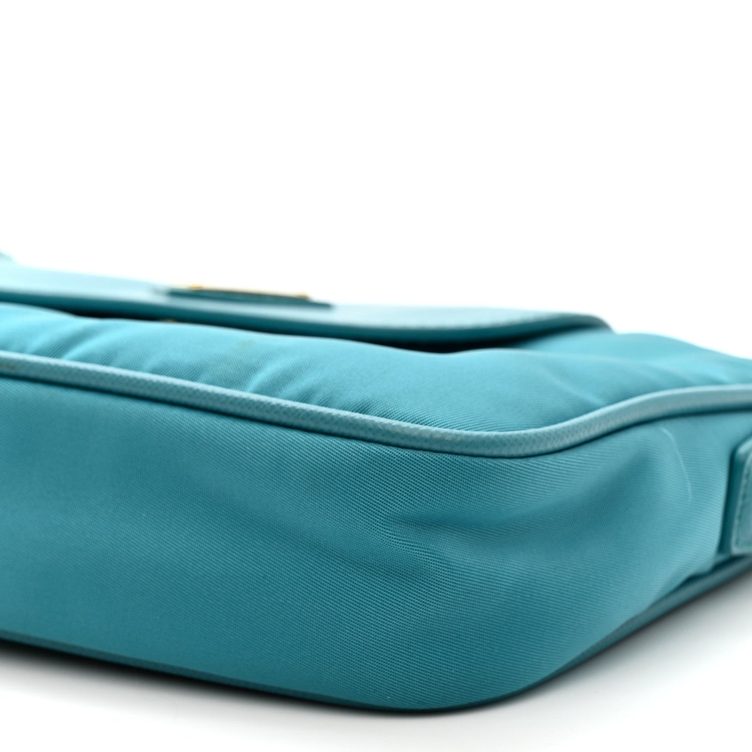 Tessuto Nylon Saffiano Crossbody Bag Turchese