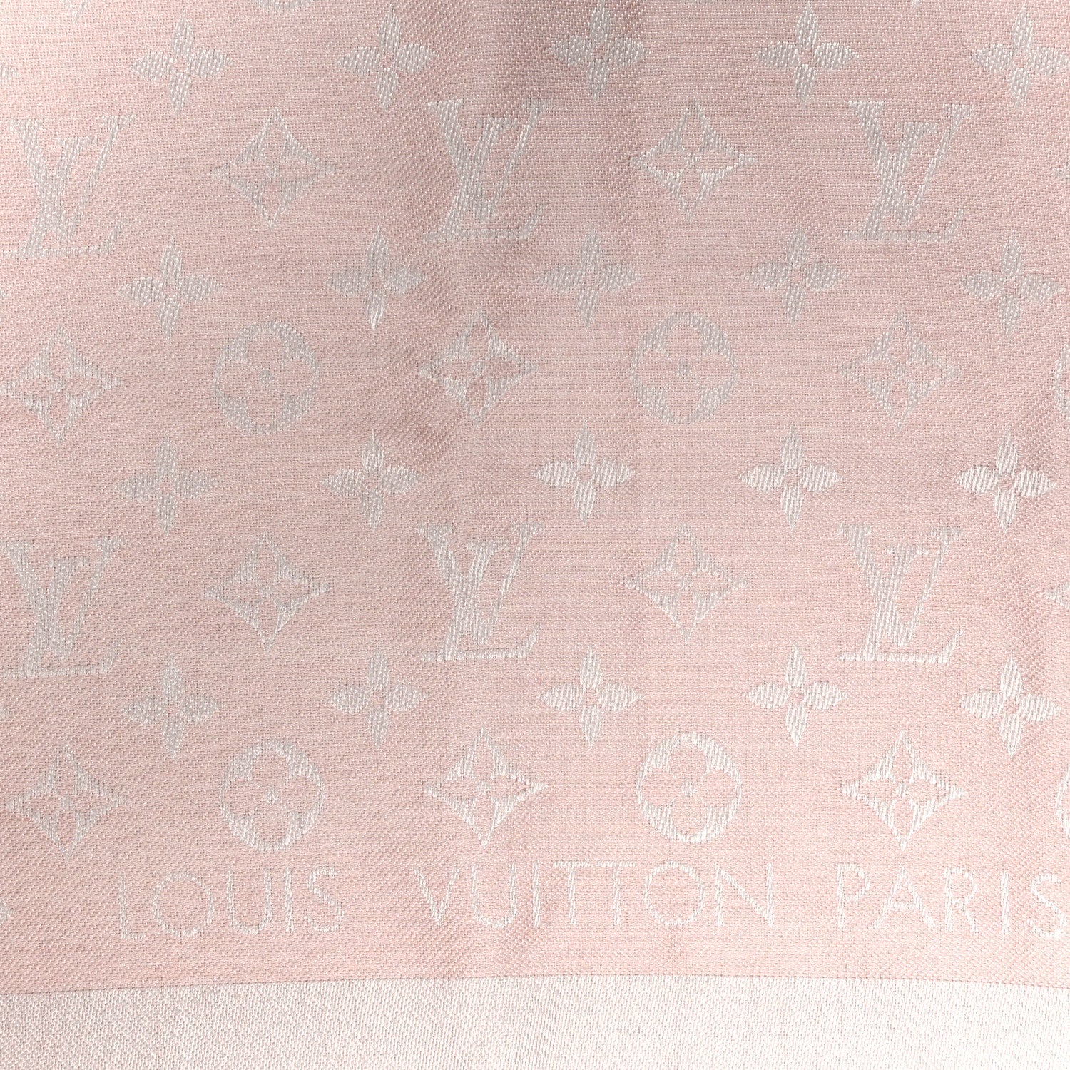 Silk Wool Monogram Denim Shawl Rose