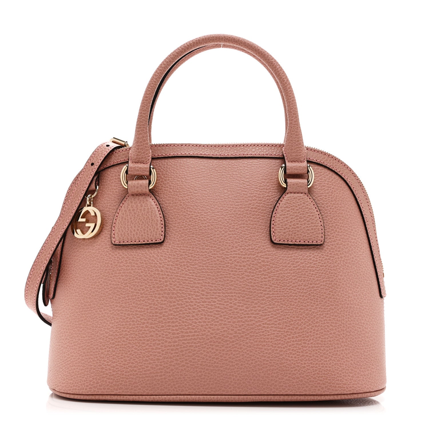 Dollar Calfskin Small GG Charm Dome Bag Soft Pink
