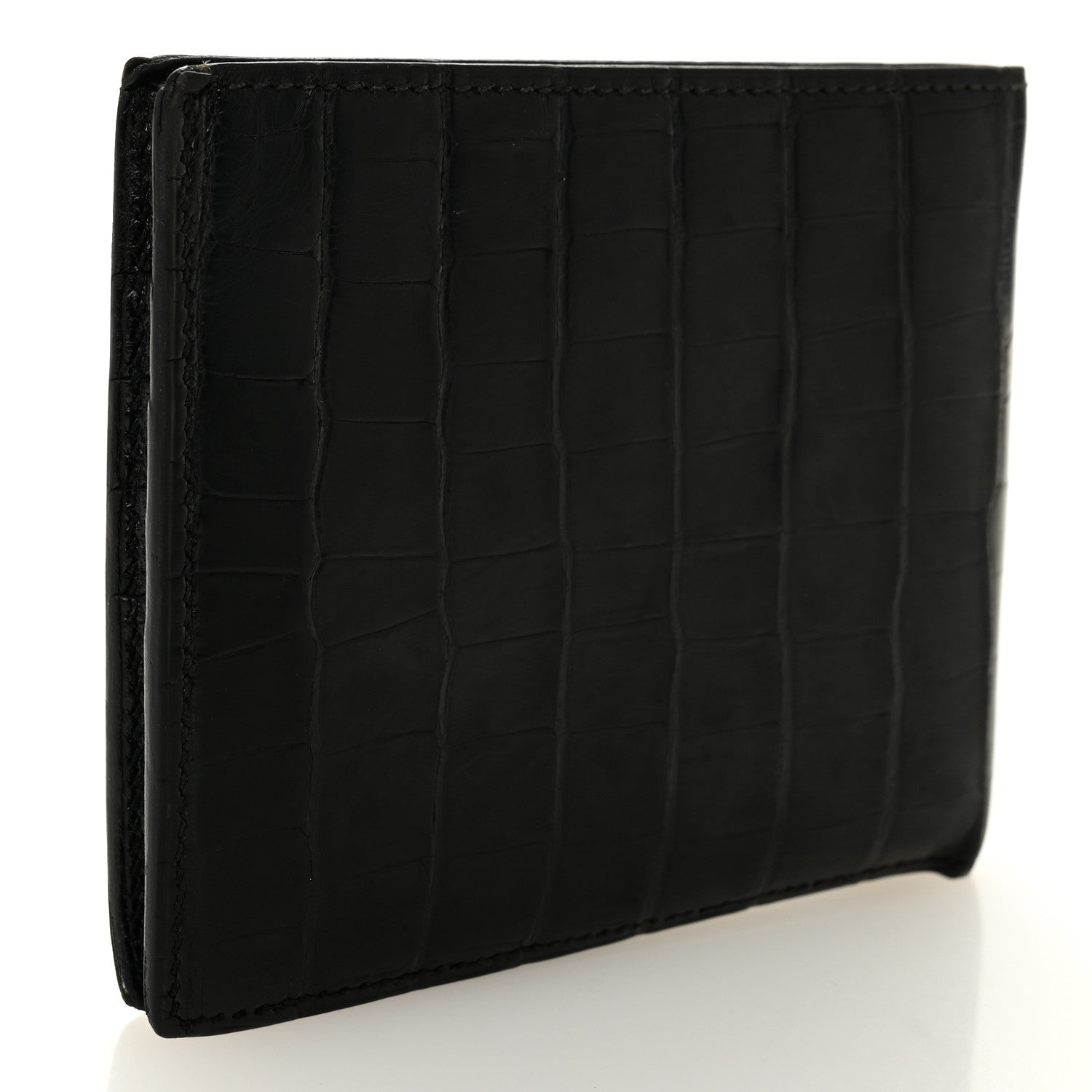 Matte Alligator MC2 Copernic Compact Wallet Black