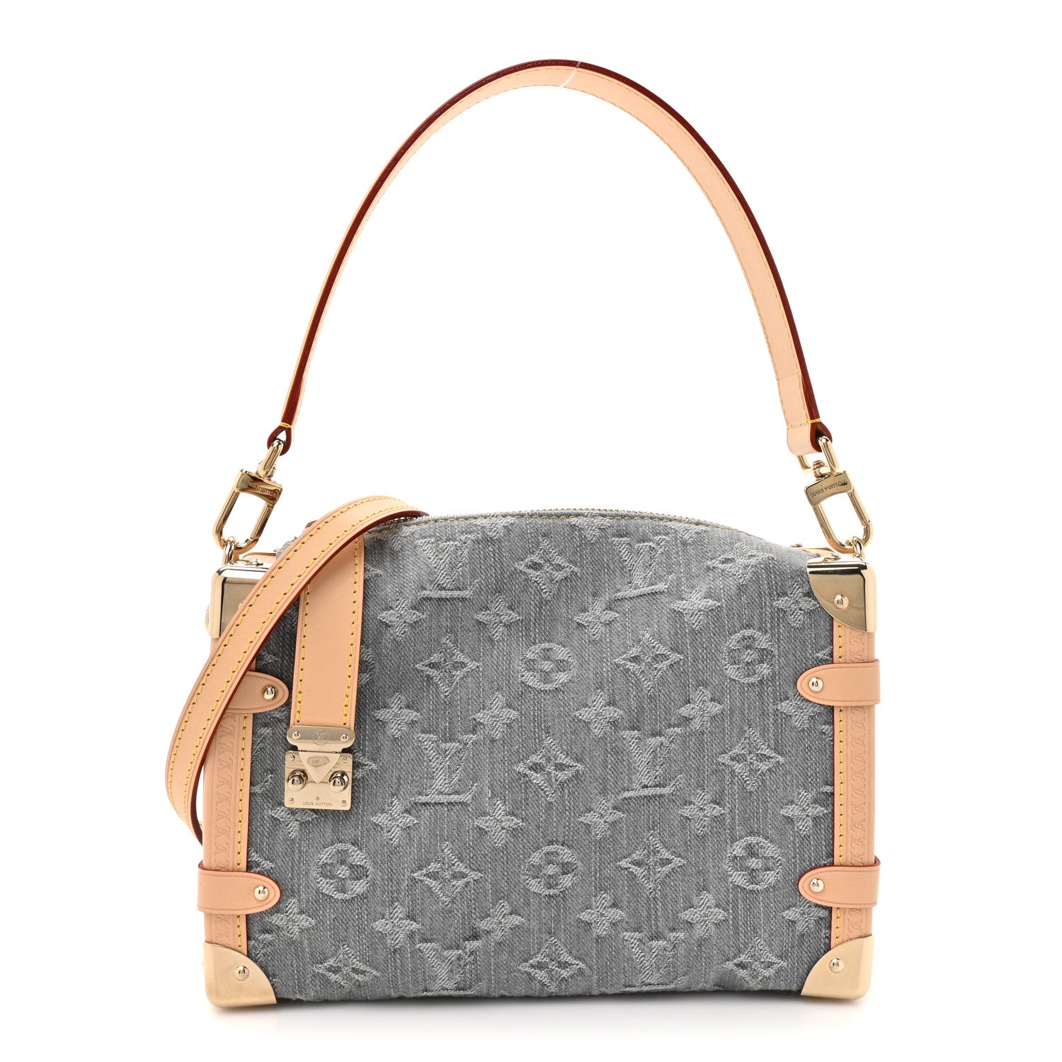 Denim Monogram Side Trunk MM Washed Gray