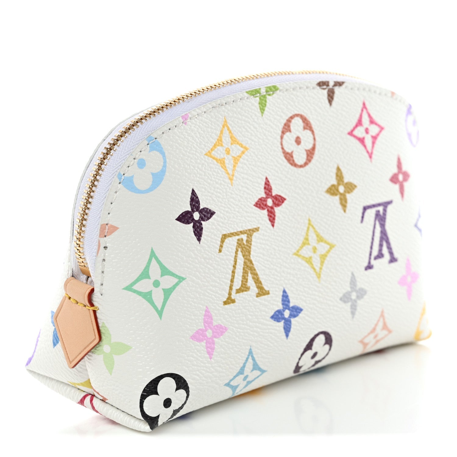 LV X TM Monogram Multicolor Cosmetic Pouch PM White