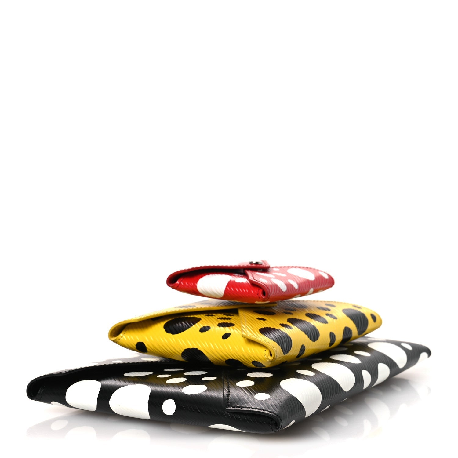 LV X YK Epi Kirigami Pochette Set Black Red Yellow