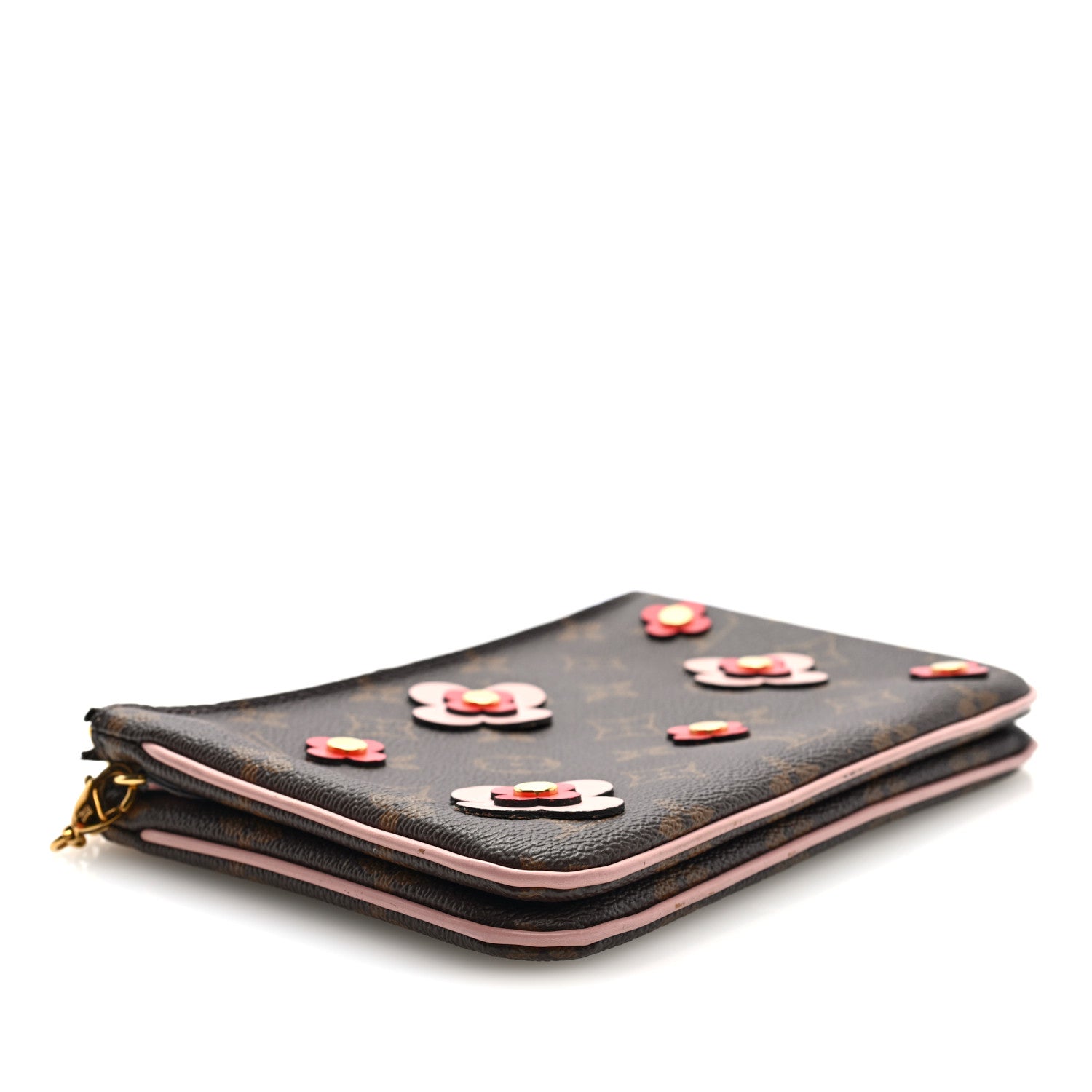 Monogram Blooming Flowers Double Zip Pochette