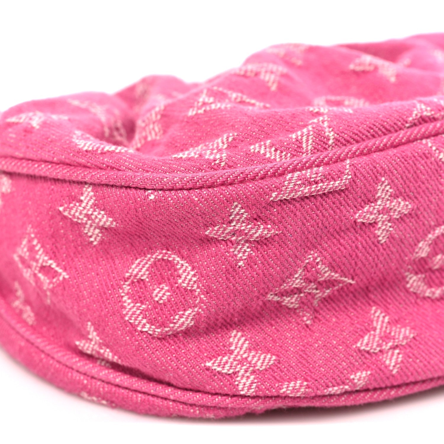 Monogram Denim Pochette Valley Fuchsia
