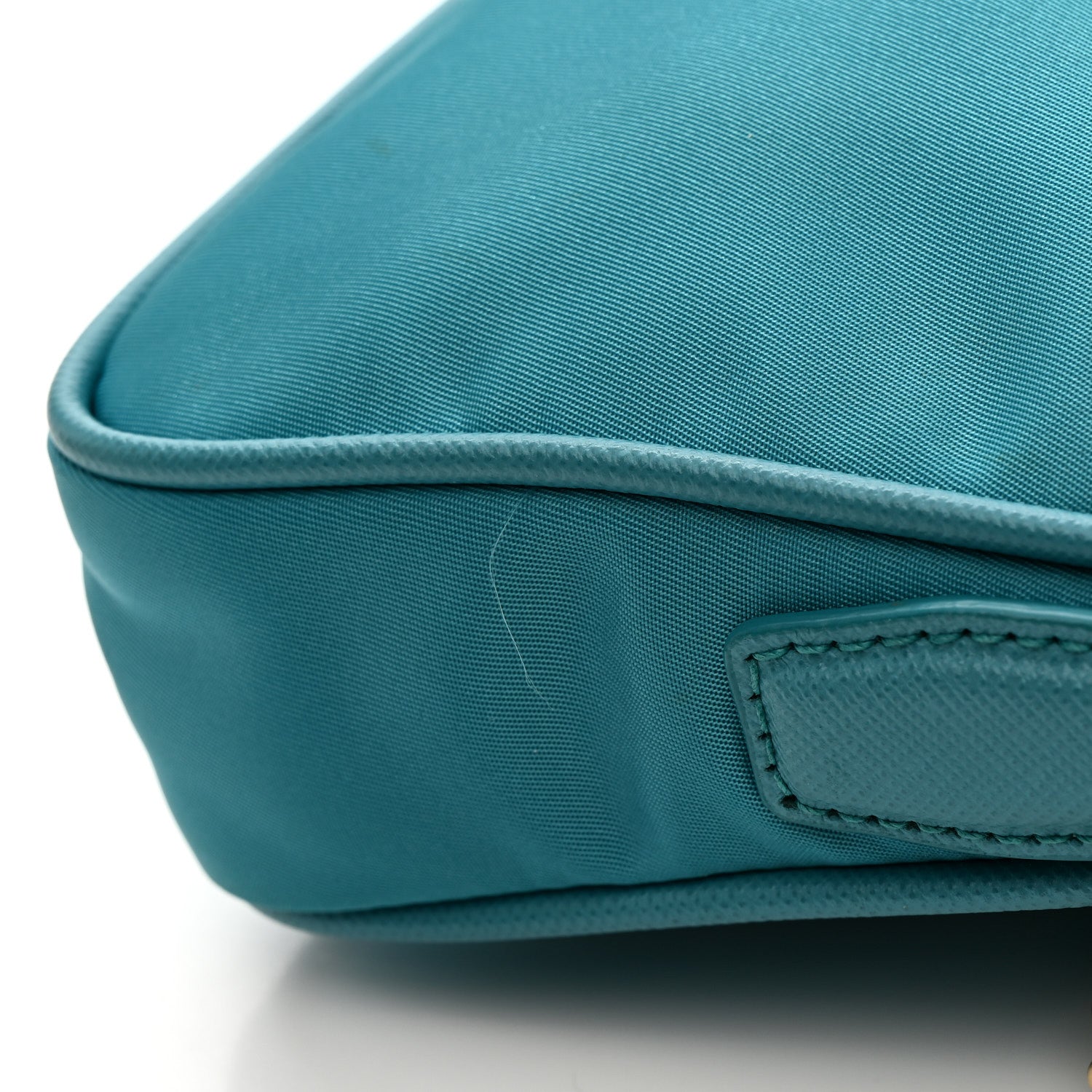 Tessuto Nylon Saffiano Crossbody Bag Turchese