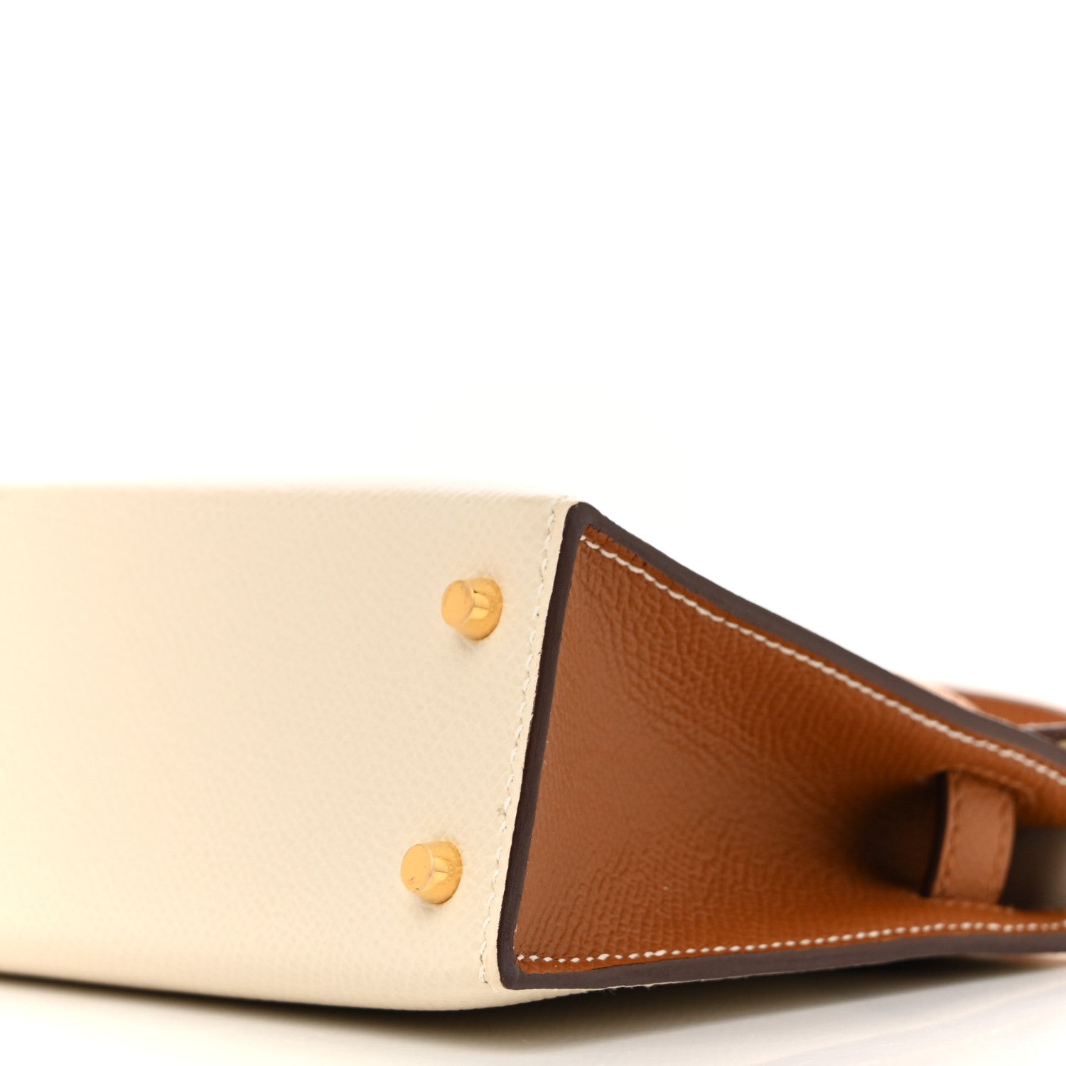 Epsom Horseshoe Mini Kelly Sellier 20 Craie Gold