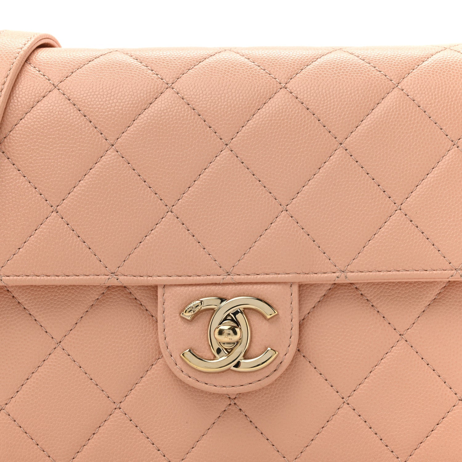 Caviar Quilted Large Like A Wallet Flap Coral