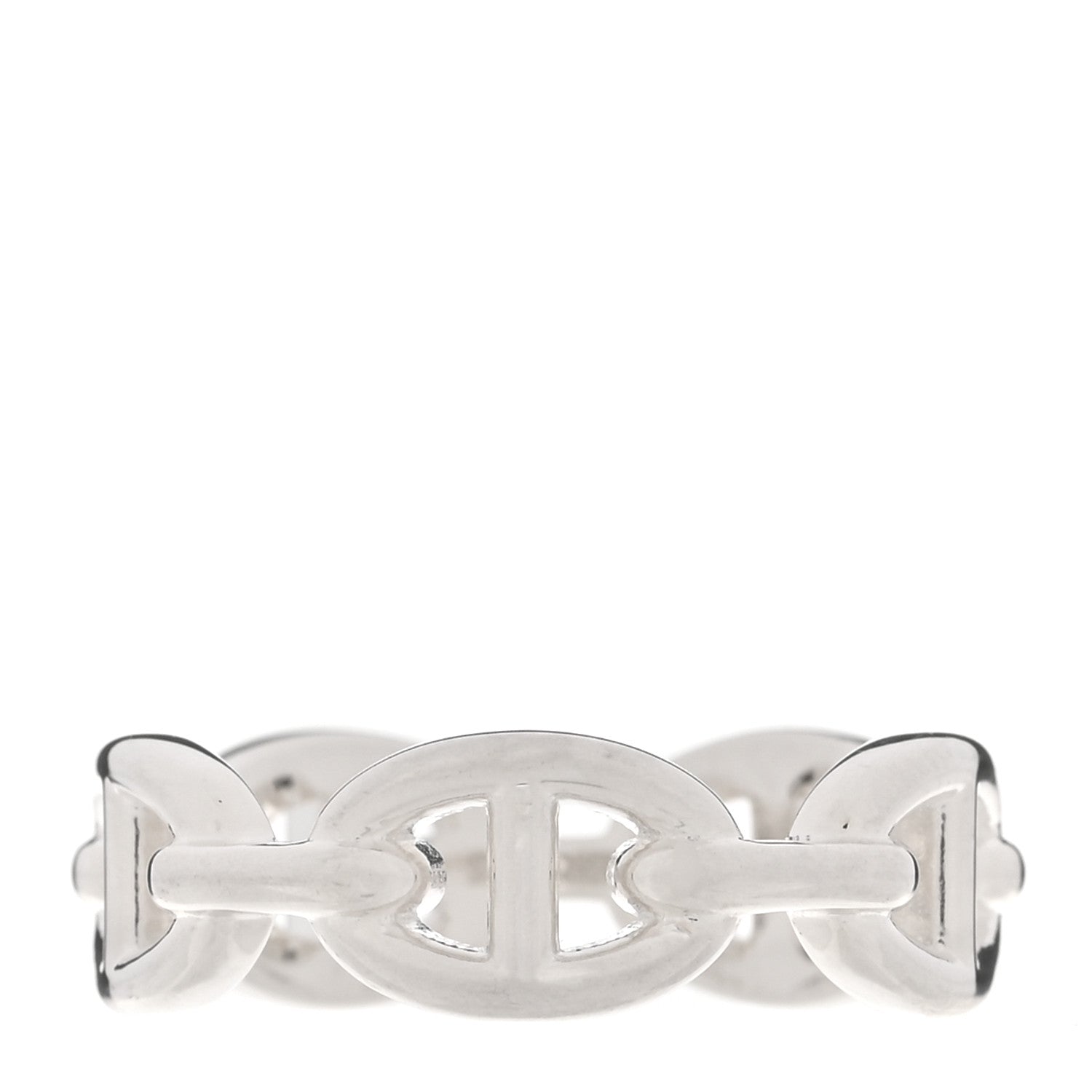 Sterling Silver PM Chaine d'Ancre Enchainee Band Ring 56 7.5