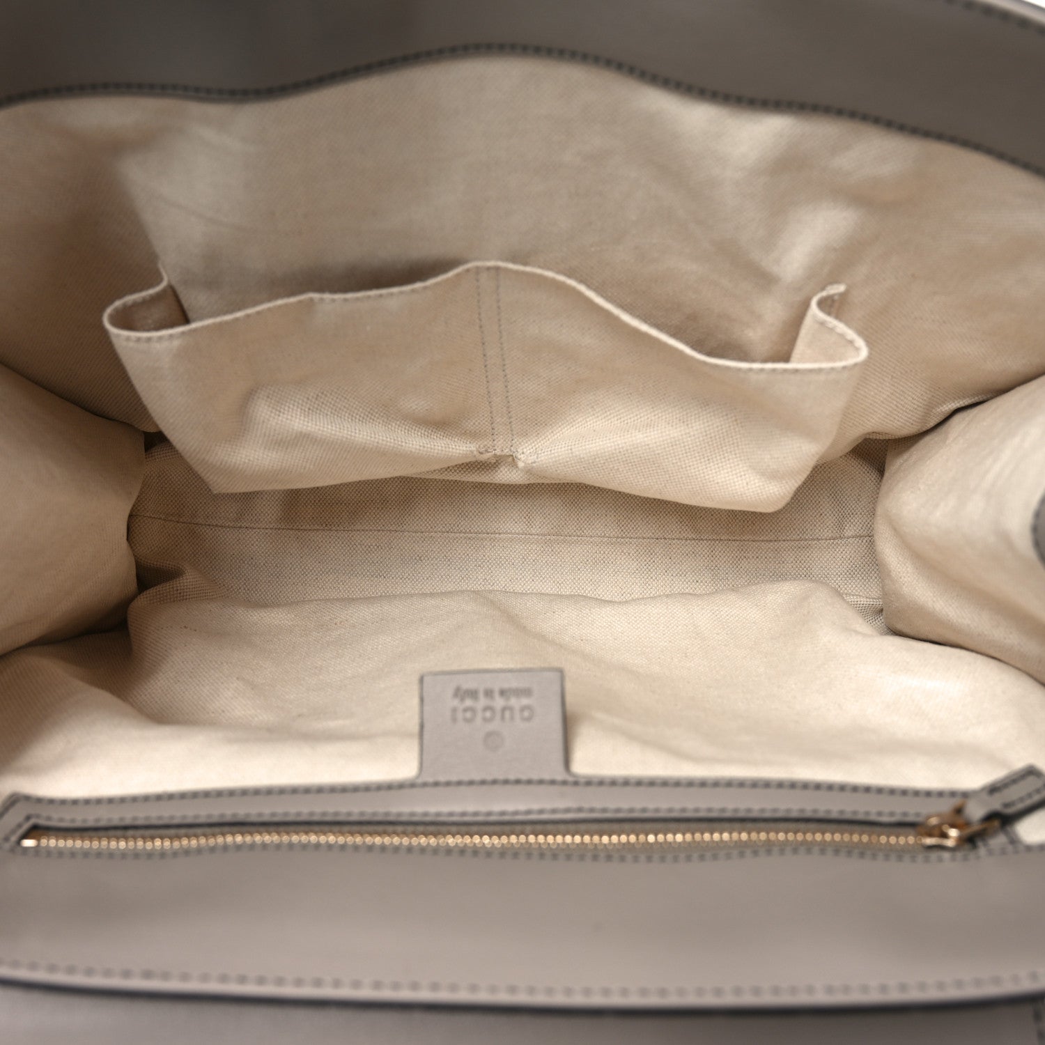 Soft Guccissima Large Emily Chain Shoulder Bag Storm Grey