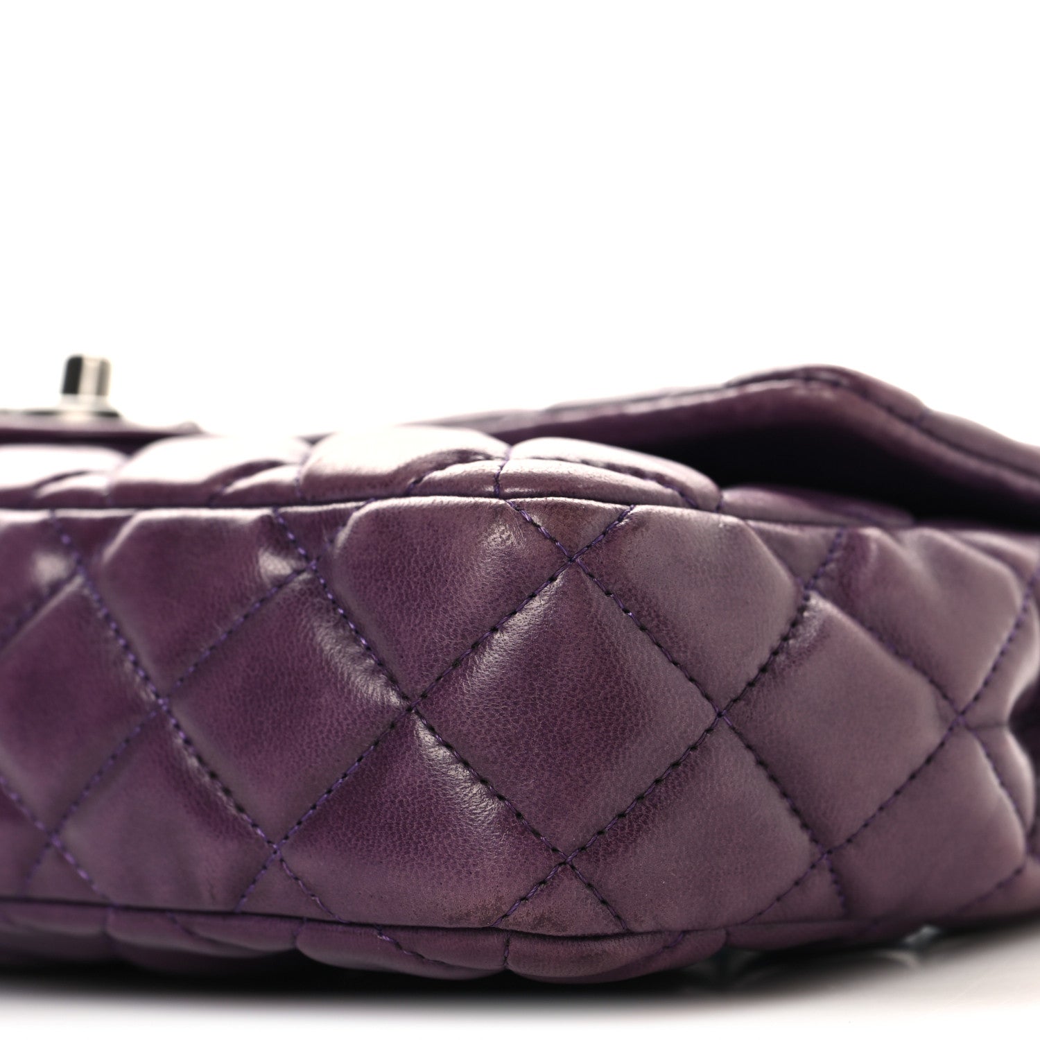 Lambskin East West Flap Purple