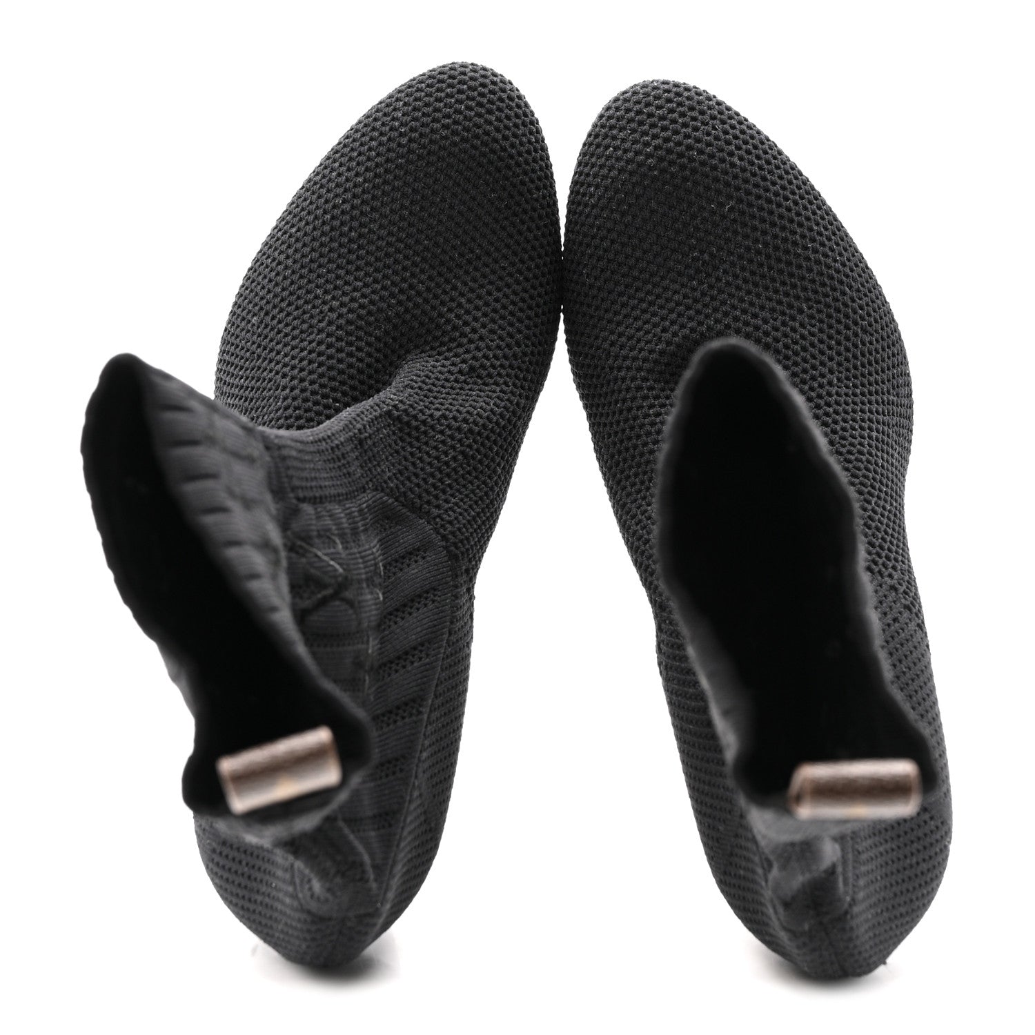 Monogram Stretch Fabric Silhouette Ankle Boots 37 Black