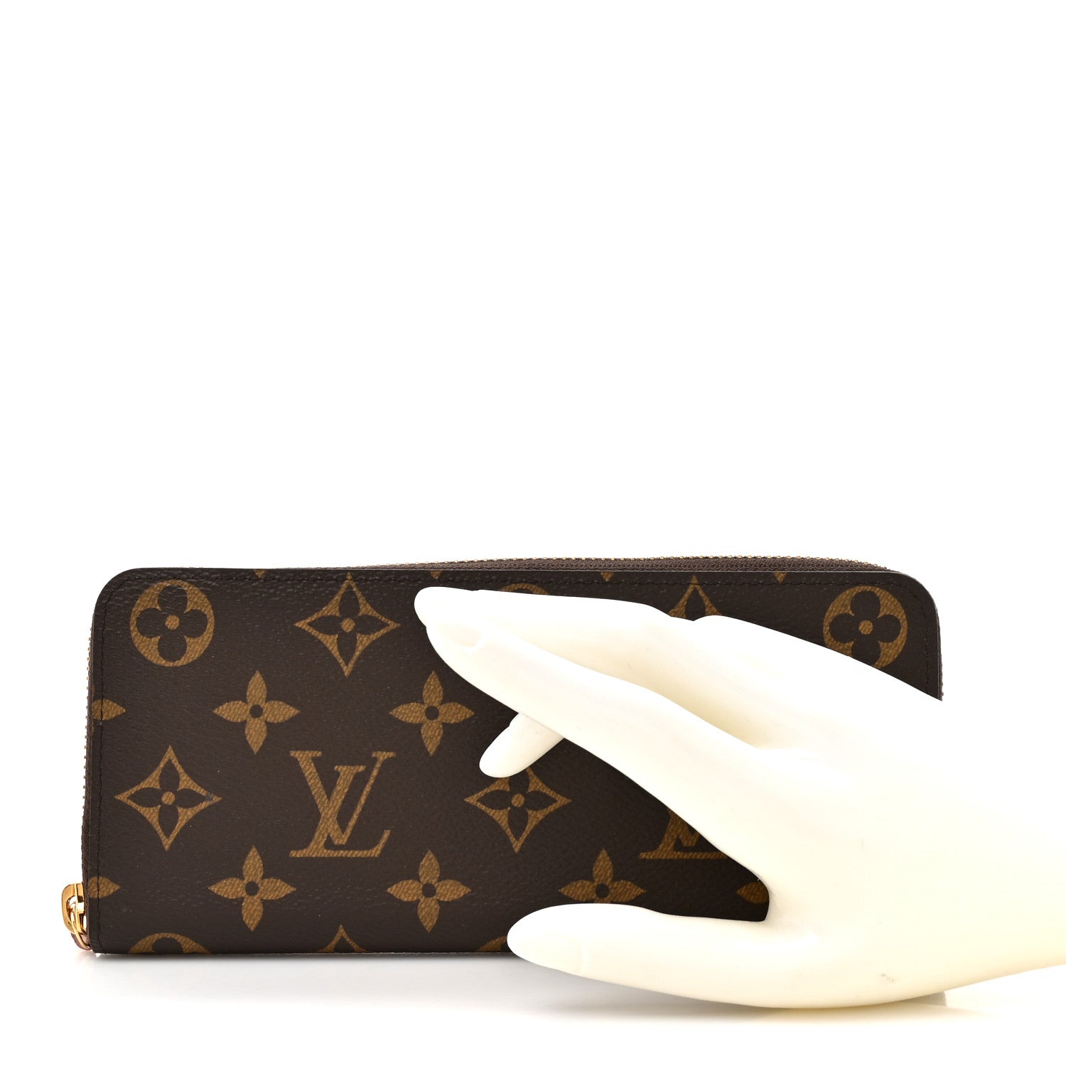 Monogram Clemence Wallet Rose Ballerine