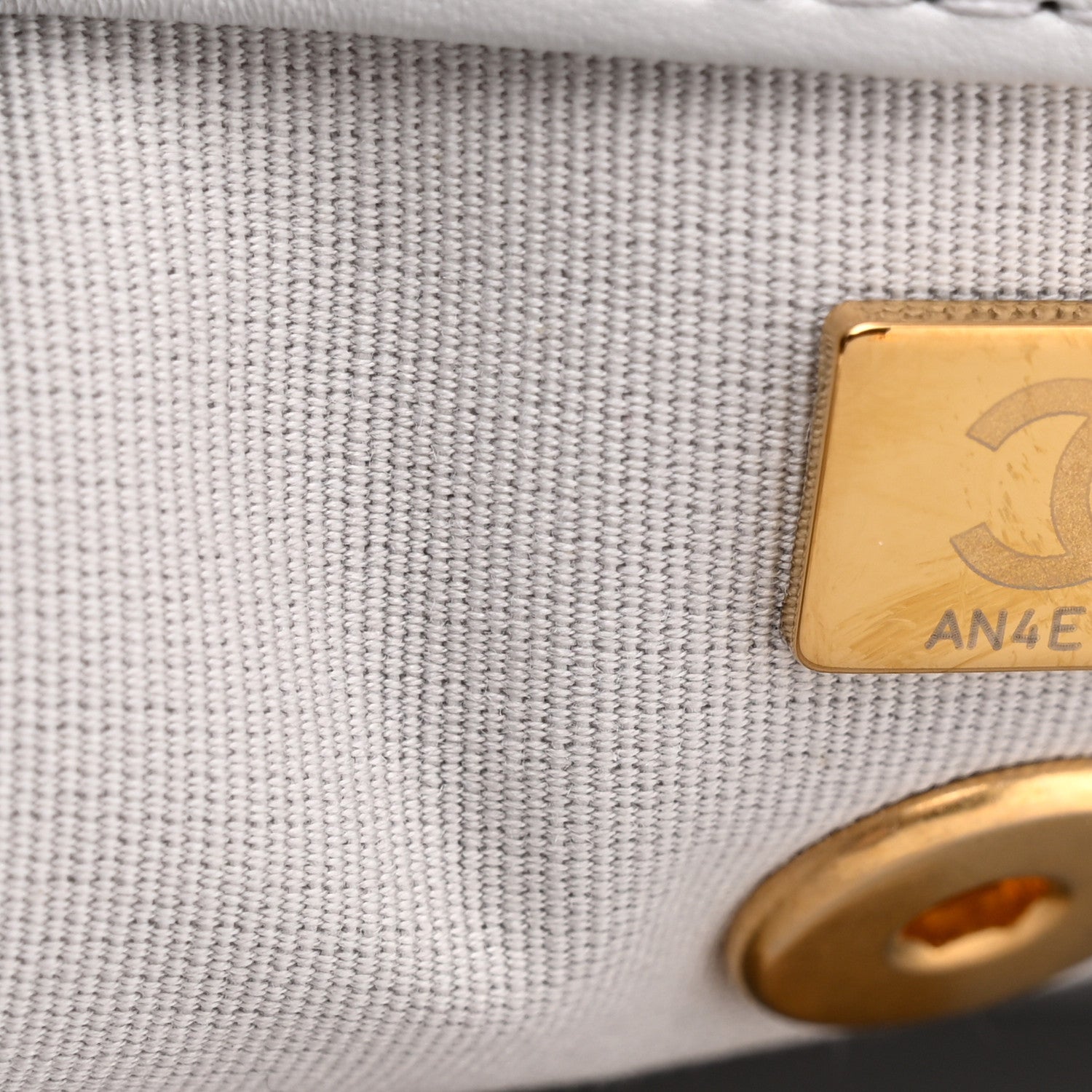 Shiny Lambskin Quilted Mini Flap Grey