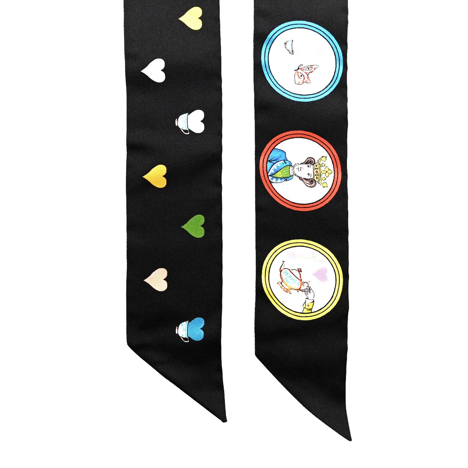 Silk Tea Time Twilly Black Rouge Multicolor