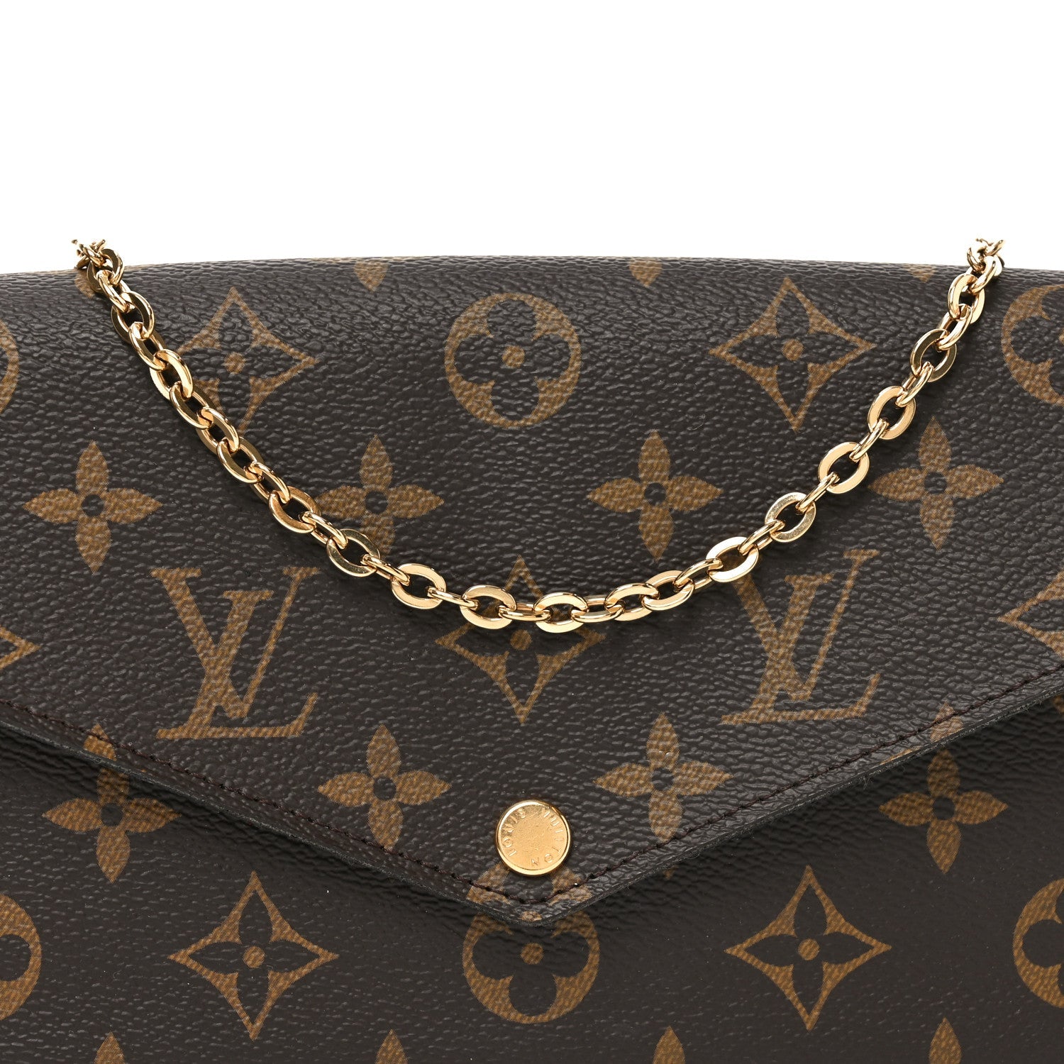 Monogram My LV World Tour Pochette Felicie Chain Wallet Black