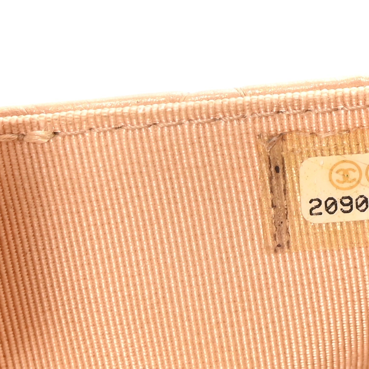 Metallic Calfskin Lucky Charms Casino 2.55 Reissue Wallet On Chain WOC Beige