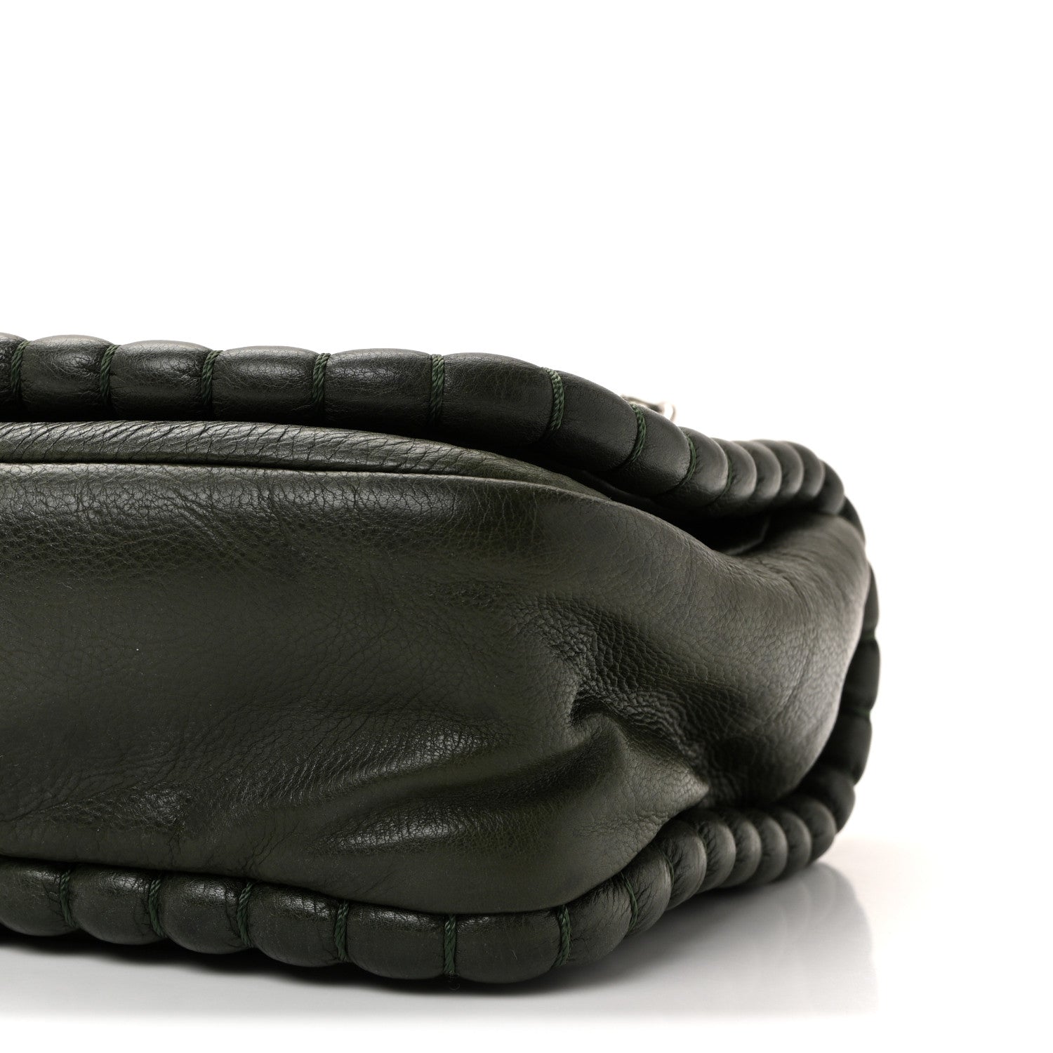 Calfskin Medium On the Bund Flap Dark Khaki
