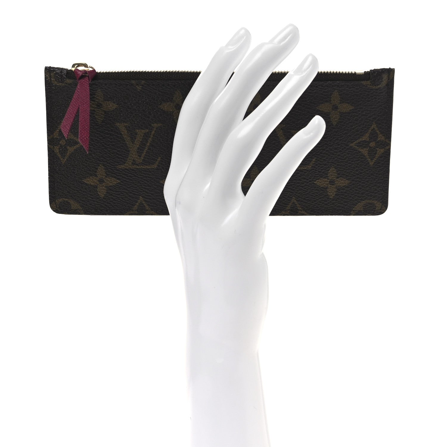 Monogram Josephine Wallet Zippered Insert Fuchsia