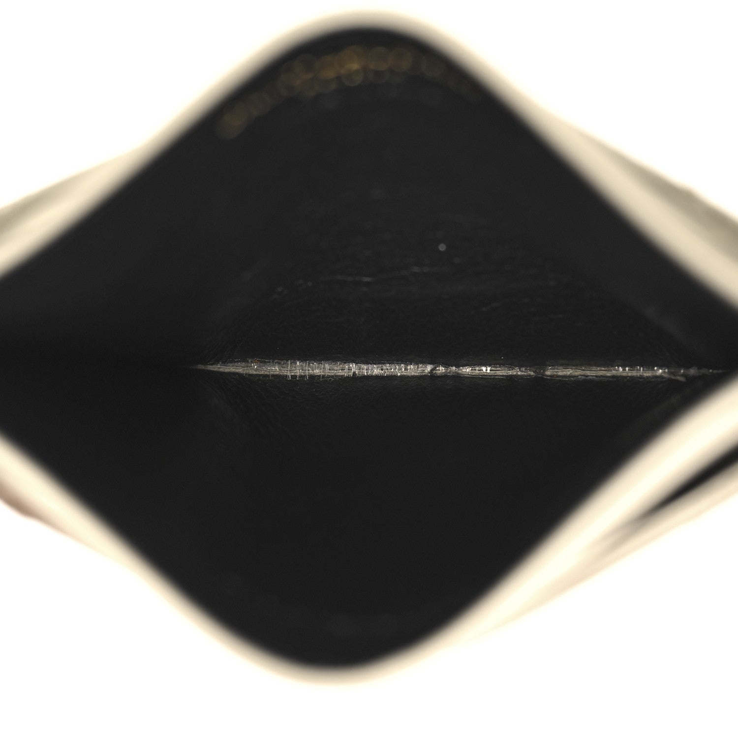 Grain De Poudre Matelasse Chevron Monogram Credit Card Case Crema Soft