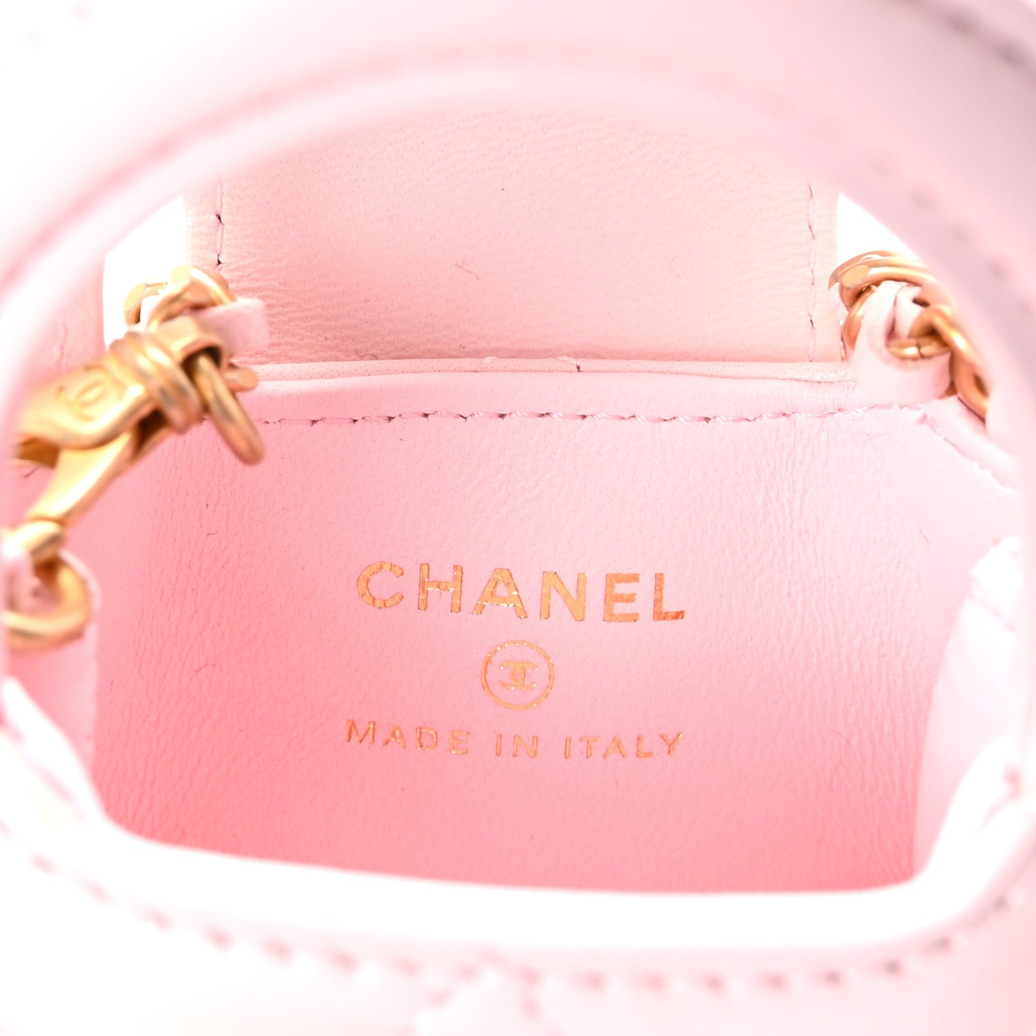 Shiny Lambskin Quilted Mini Kelly Bag Charm Light Pink