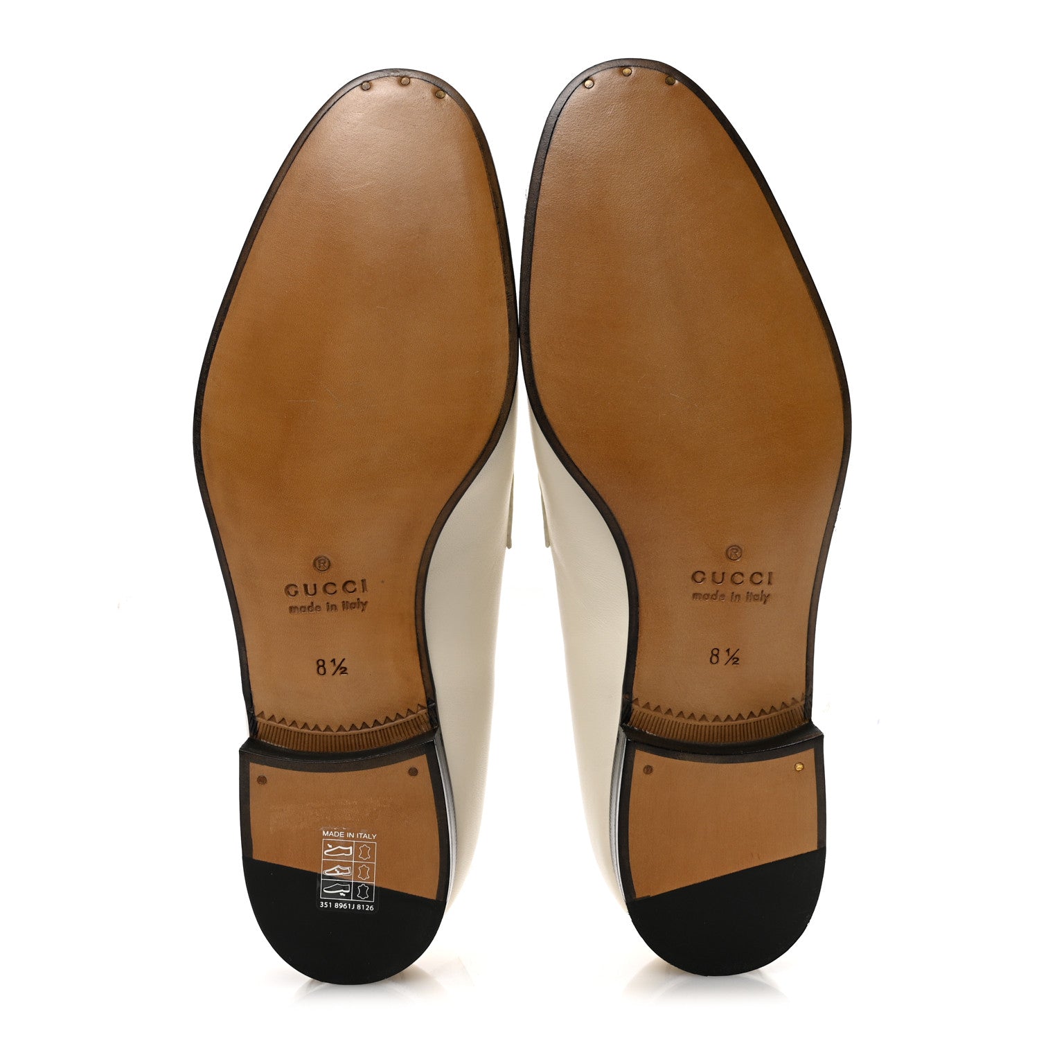 Lambskin Mens Interlocking G Loafers 8.5 Off White