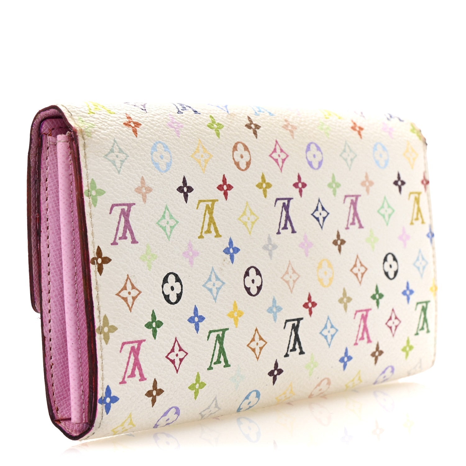 Monogram Multicolor Sarah Wallet White Litchi