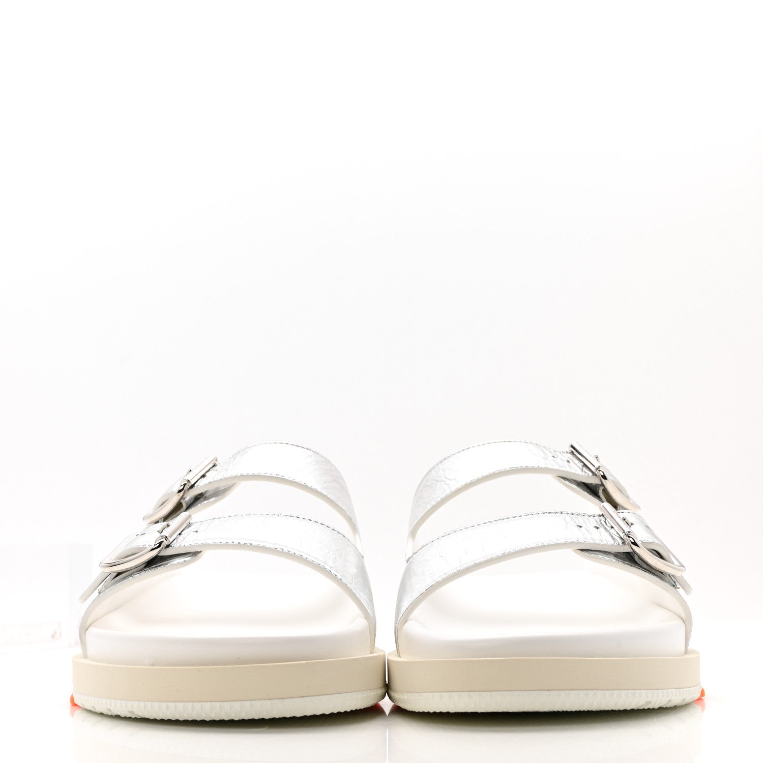 Metallic Mix Materials Mens LV Script Trainer Mules 11 Silver Multicolor