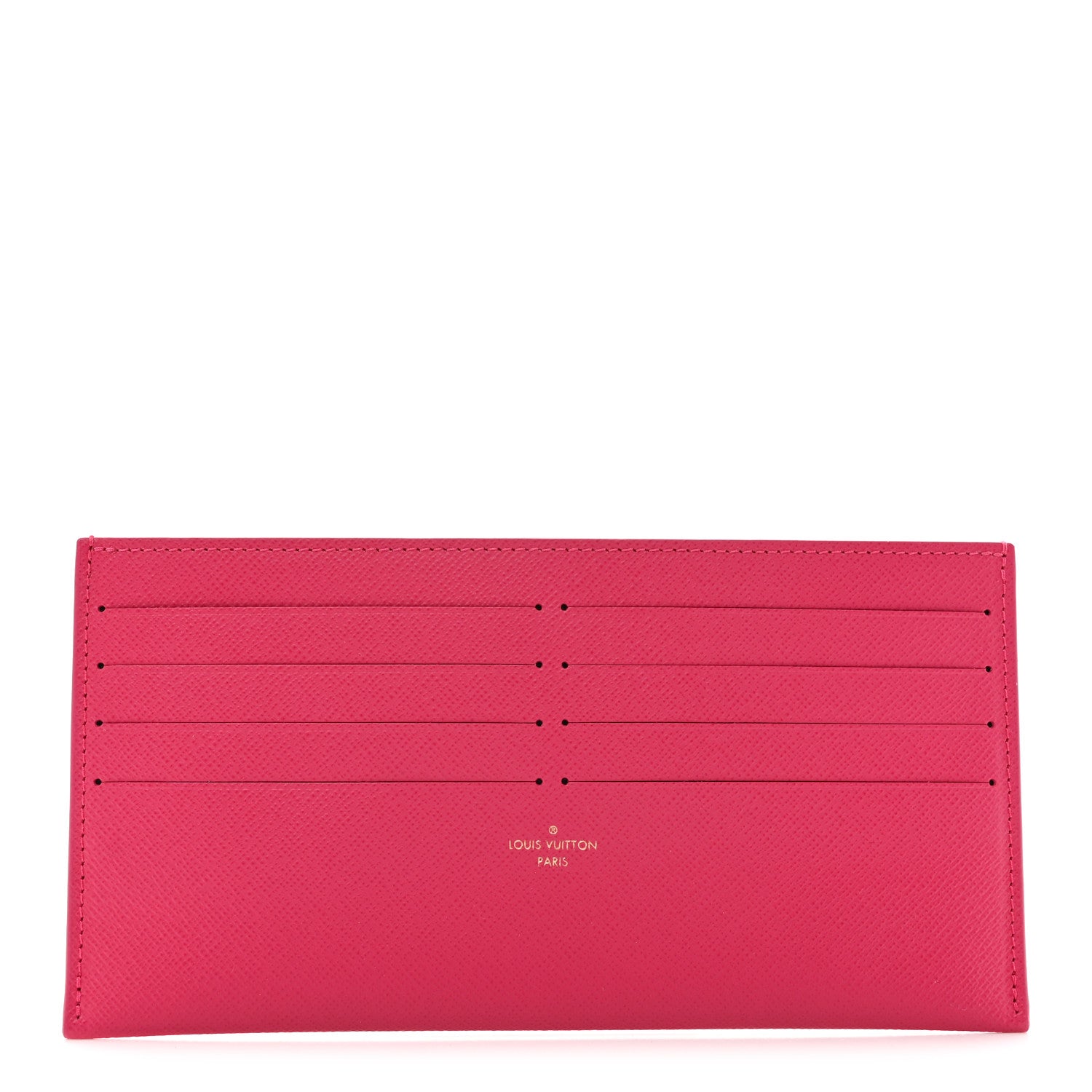 Calfskin Felicie Card Holder Insert Fuchsia