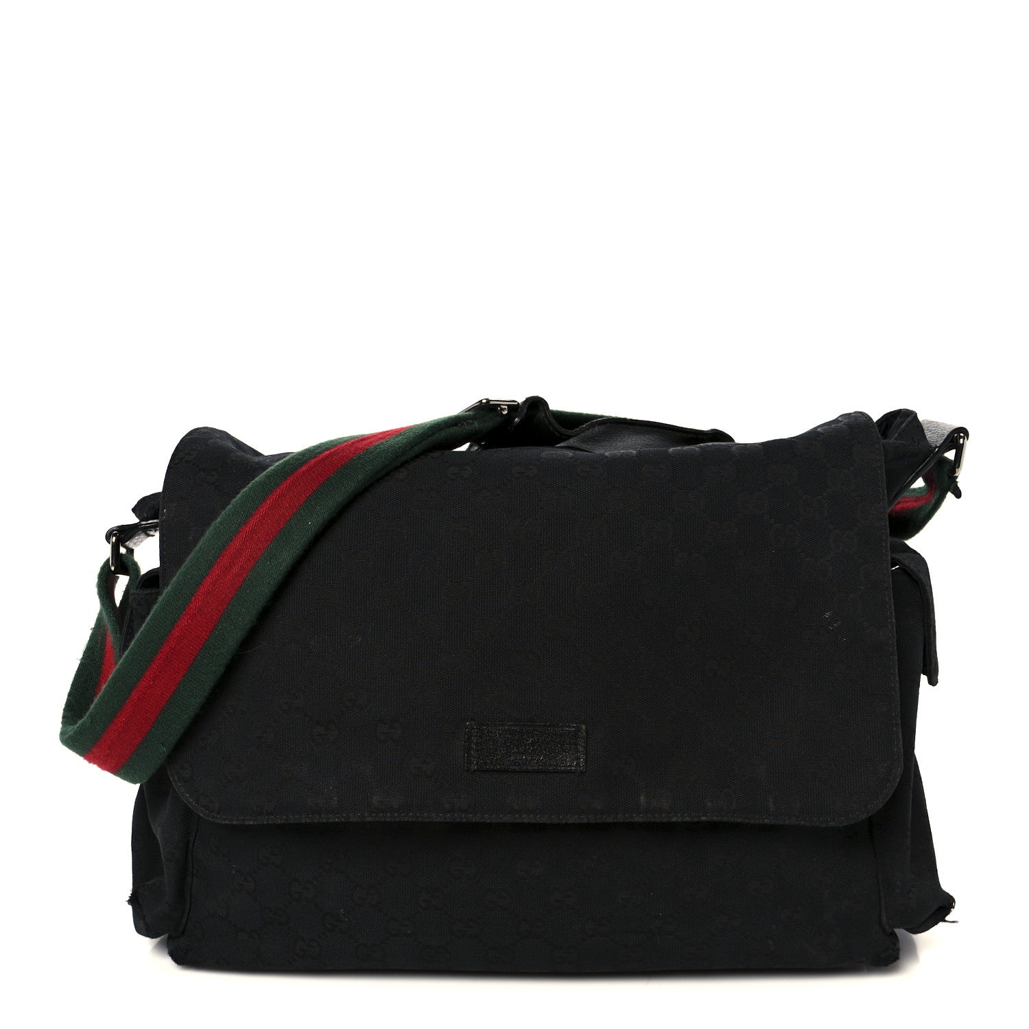 Monogram Diaper Messenger Bag Black